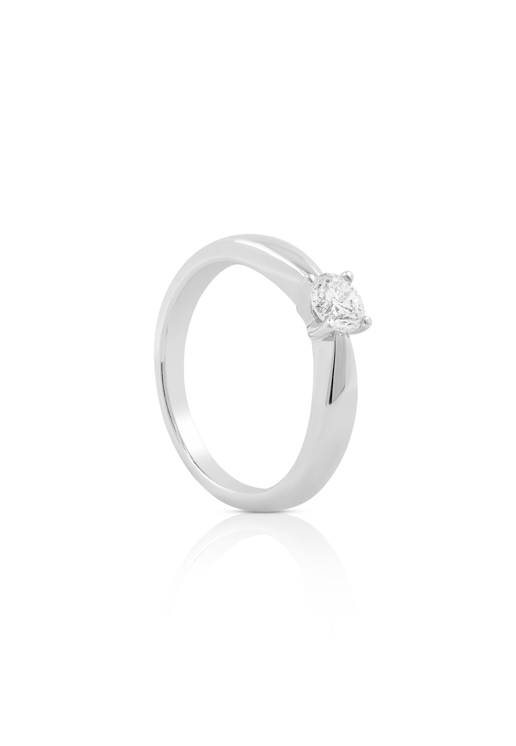 MUAU Schmuck Solitaire Ring Diamant 0.40ct. Weissgold 750