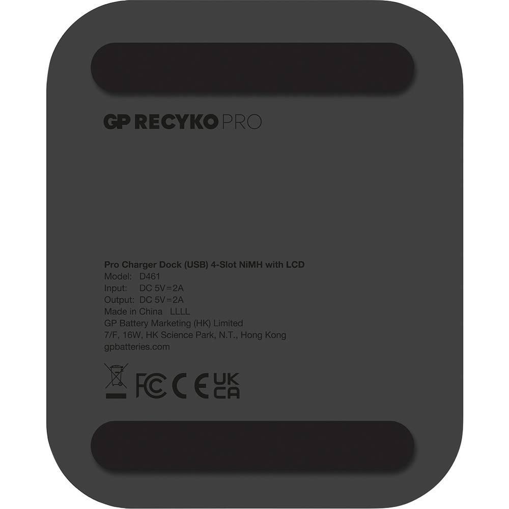 GP Batteries USB-Modell Ladegerät P461, 4 x RECYKO PRO AA Akku 2000 mAh und USB Dockingstation