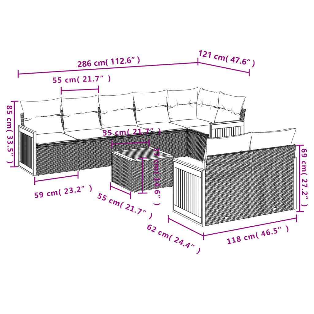 VidaXL Garten sofagarnitur poly-rattan