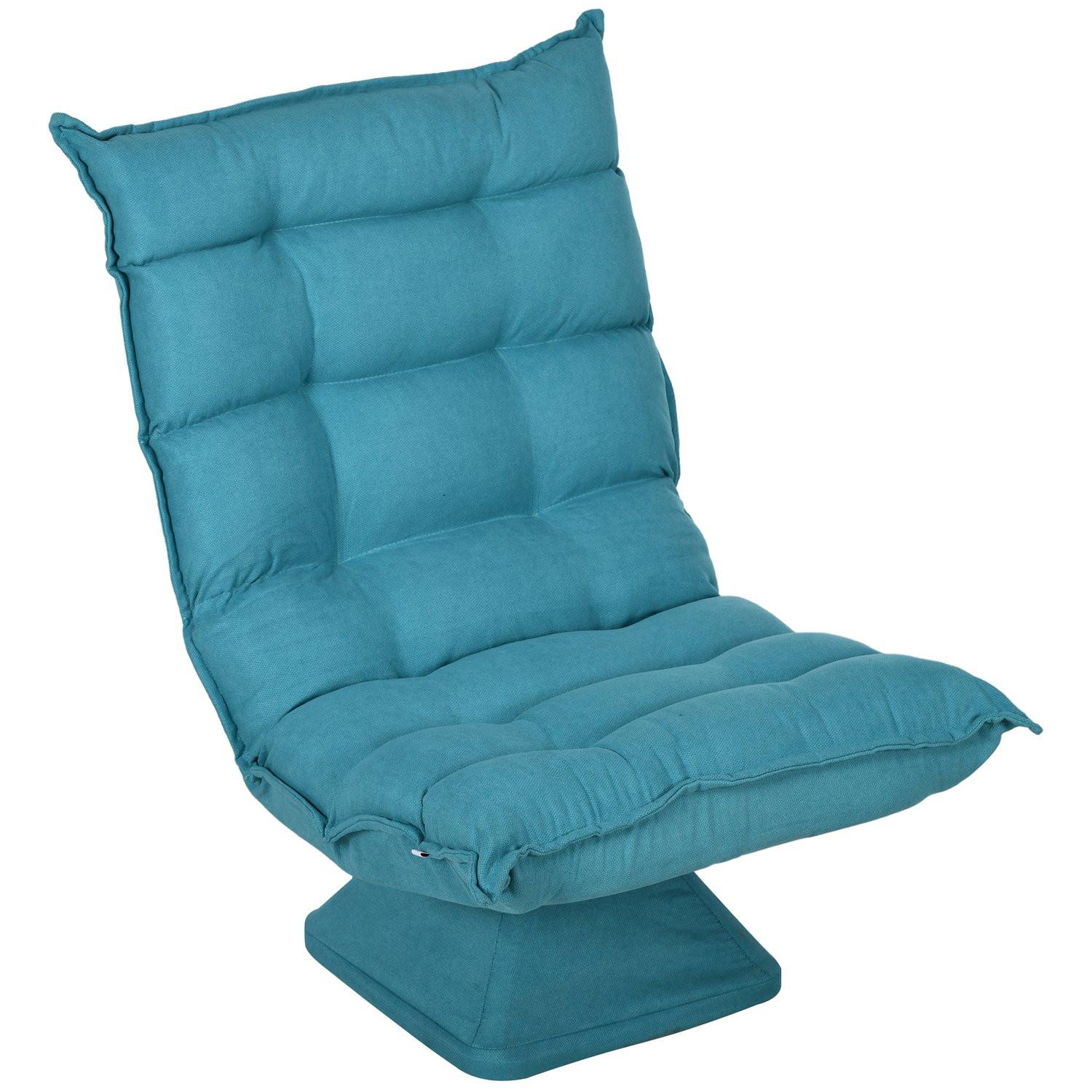 Northio Bodenstuhl Verstellbares Bodensofa drehbar Meditationsstuhl Relaxsessel Lazy Sofa Wohnzimmer Büro Blau