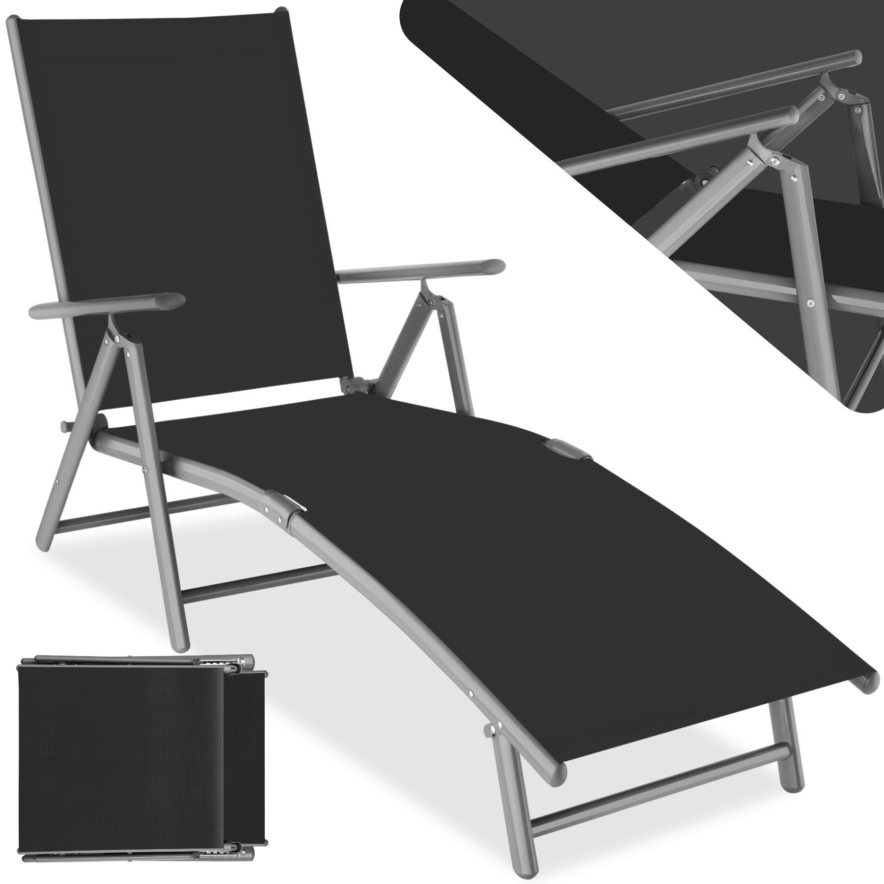 Tectake Gartenliege Textilene-Gewebe mit Aluminiumgestell