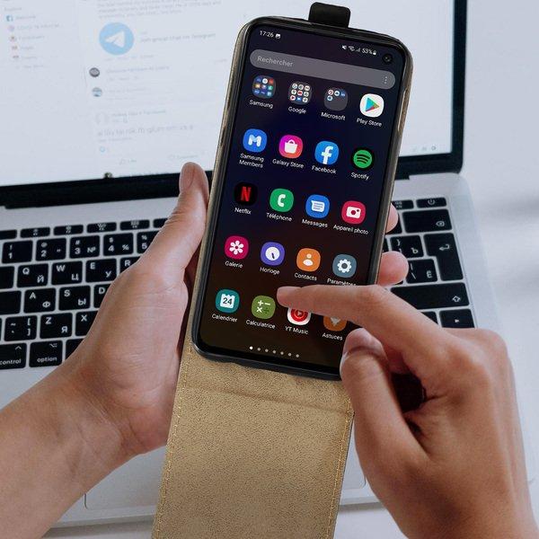 Avizar Klappetui für Galaxy S10e Schwarz