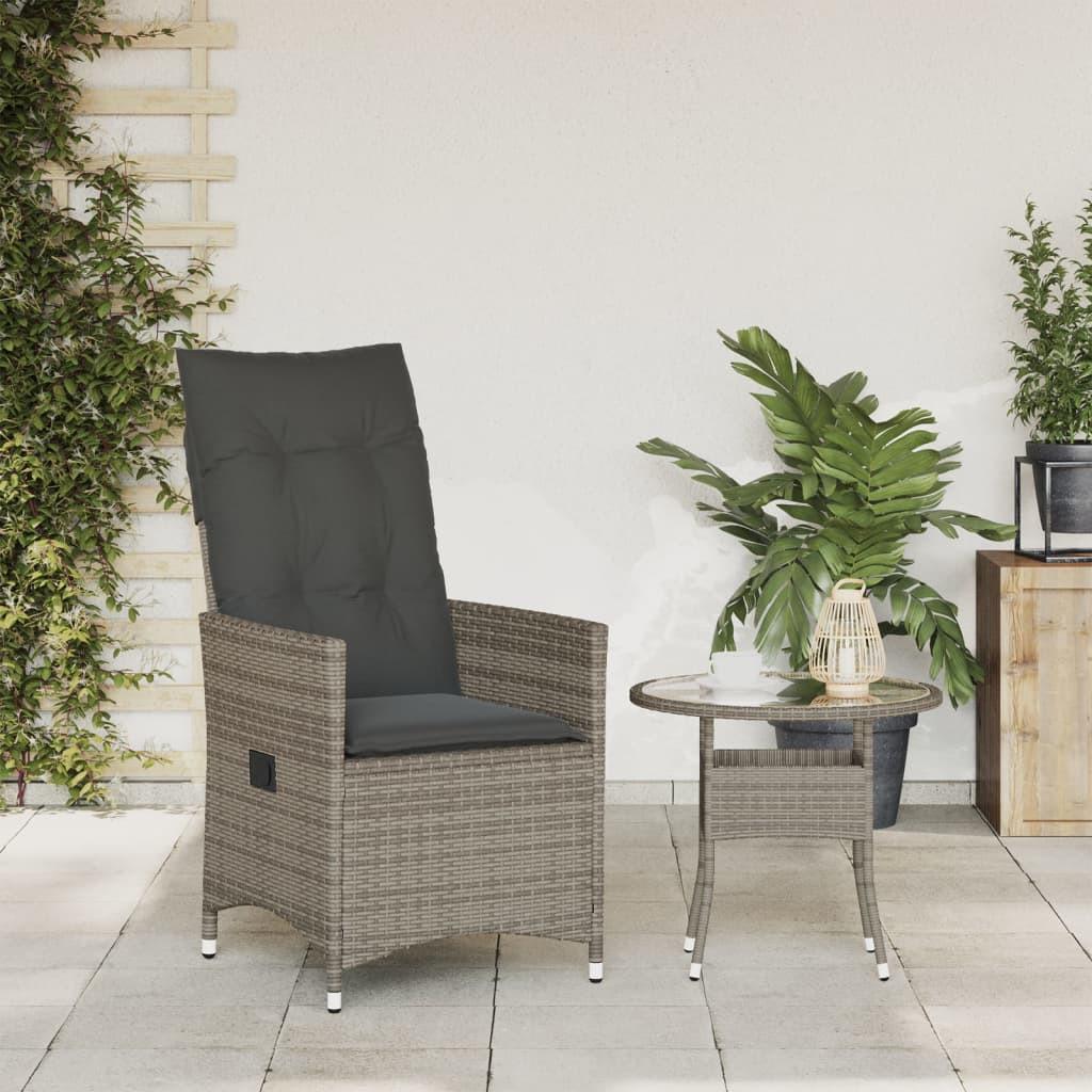 VidaXL Gartensessel verstellbar poly-rattan