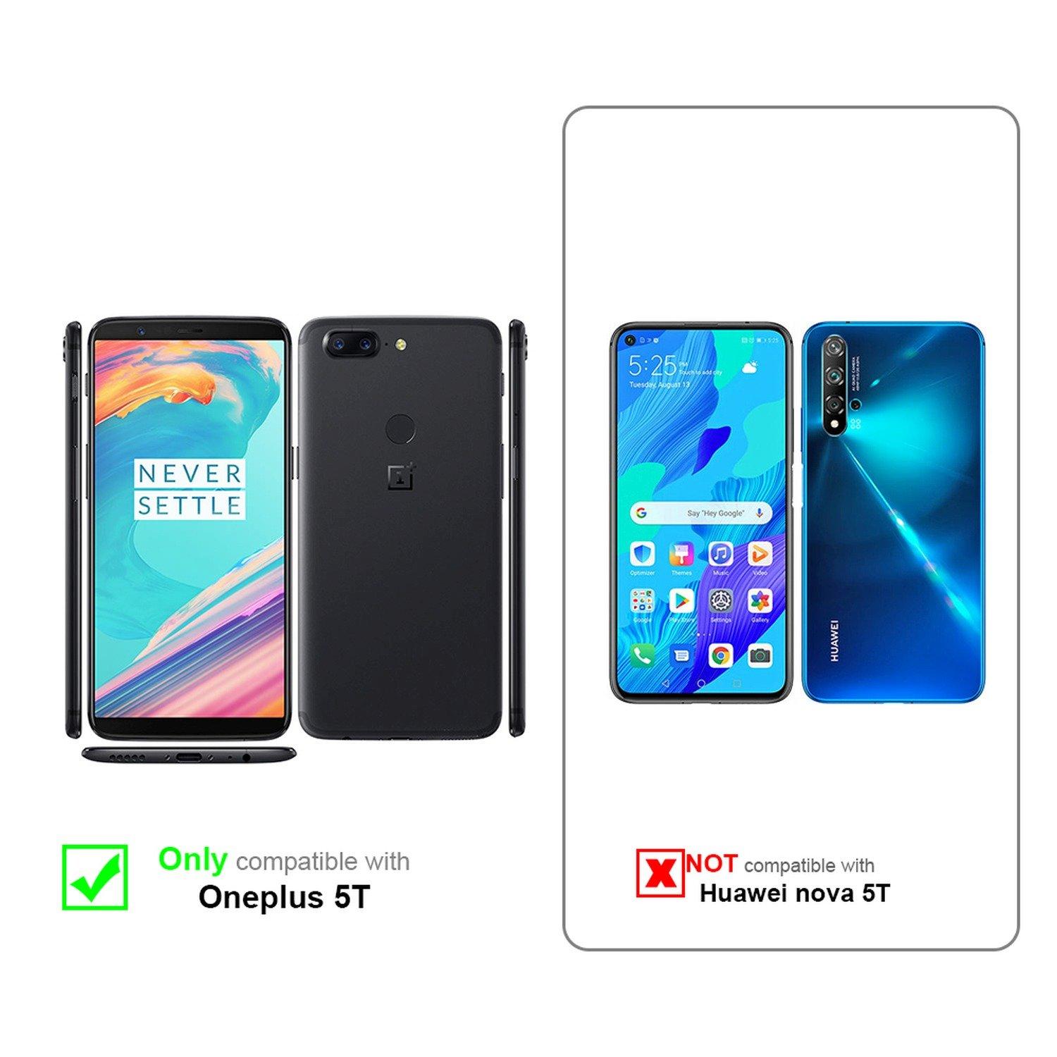 Cadorabo Hülle für OnePlus 5T Magnetverschluss, Kartenfach