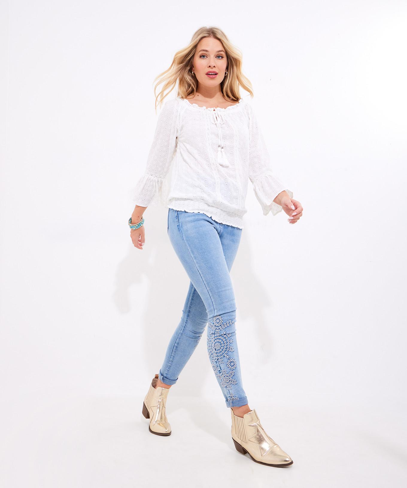 Joe Browns Broderie-Spitzen-Top mit Quaste