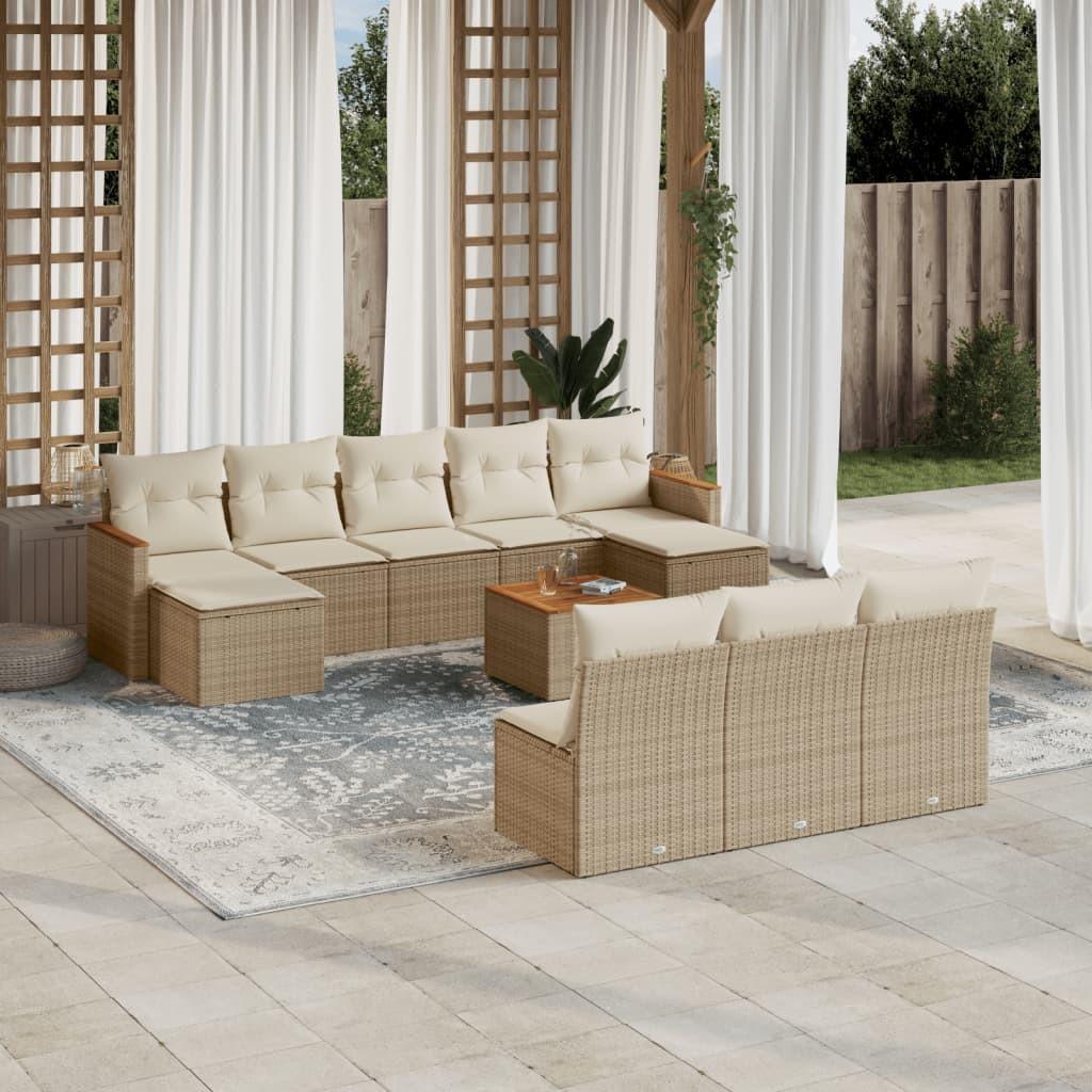 VidaXL Garten sofagarnitur poly-rattan