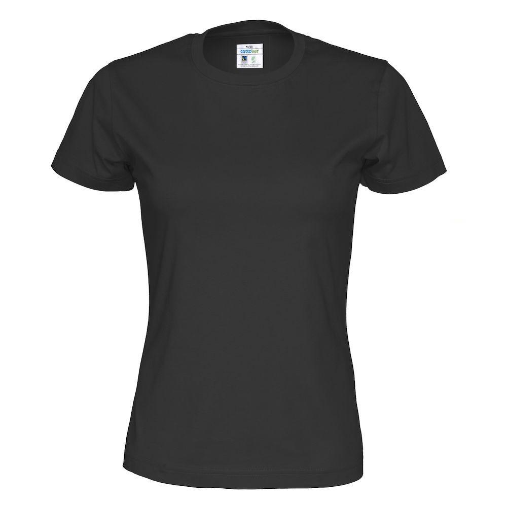 Cottover Unifarbenes Regular Fit T-Shirt mit Rundhalsausschnitt