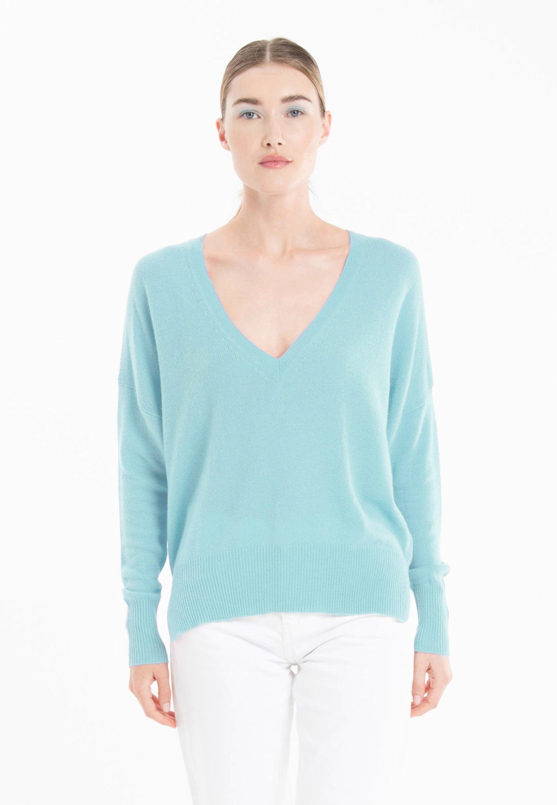Studio Cashmere8 Pullover mit tiefem V-Ausschnitt Oversize - 100 % Kaschmir RIA 3