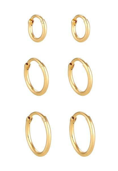 Elli Ohrringe Creolen Set Trio Basic Must-Have Trend