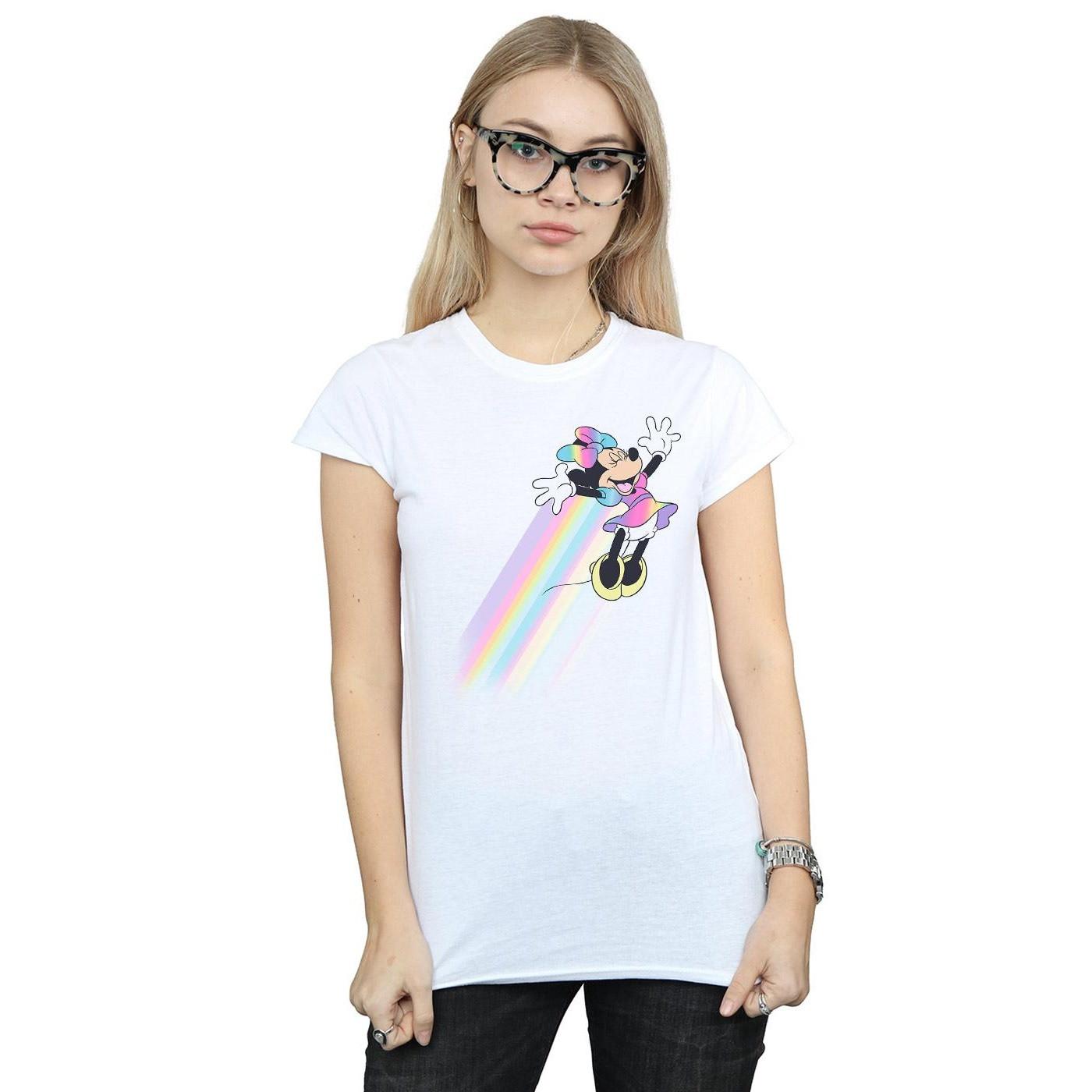 Disney Minnie Maus Regenbogen Print T-Shirt