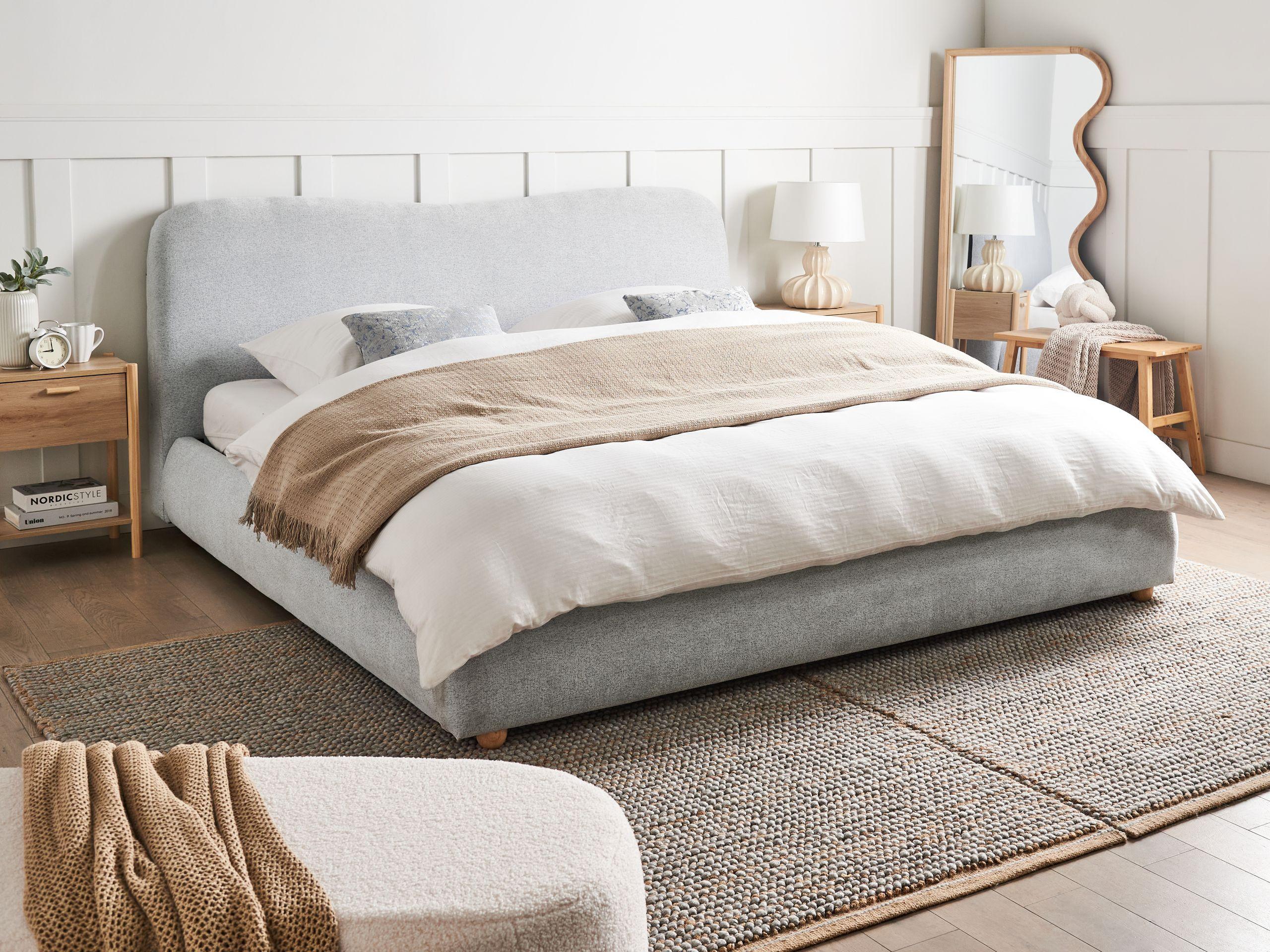 Beliani Bett mit Stauraum aus Polyester Modern BLAGNAC