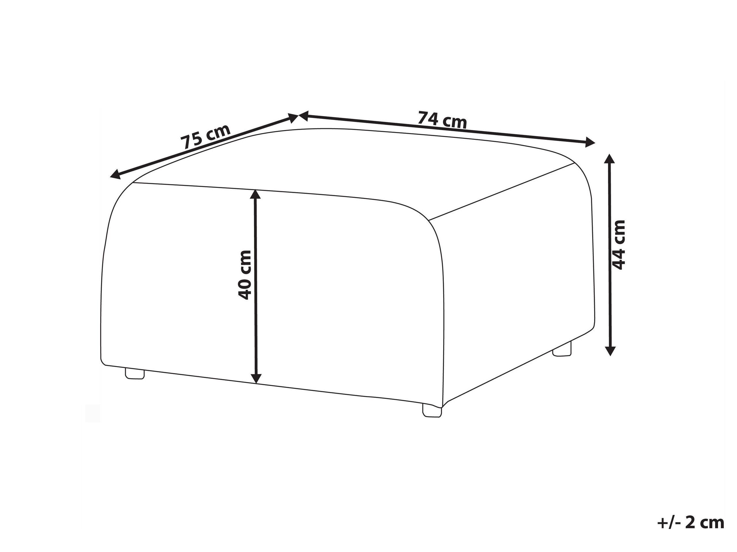 Beliani Ottomane aus Cord Skandinavisch FALSTERBO