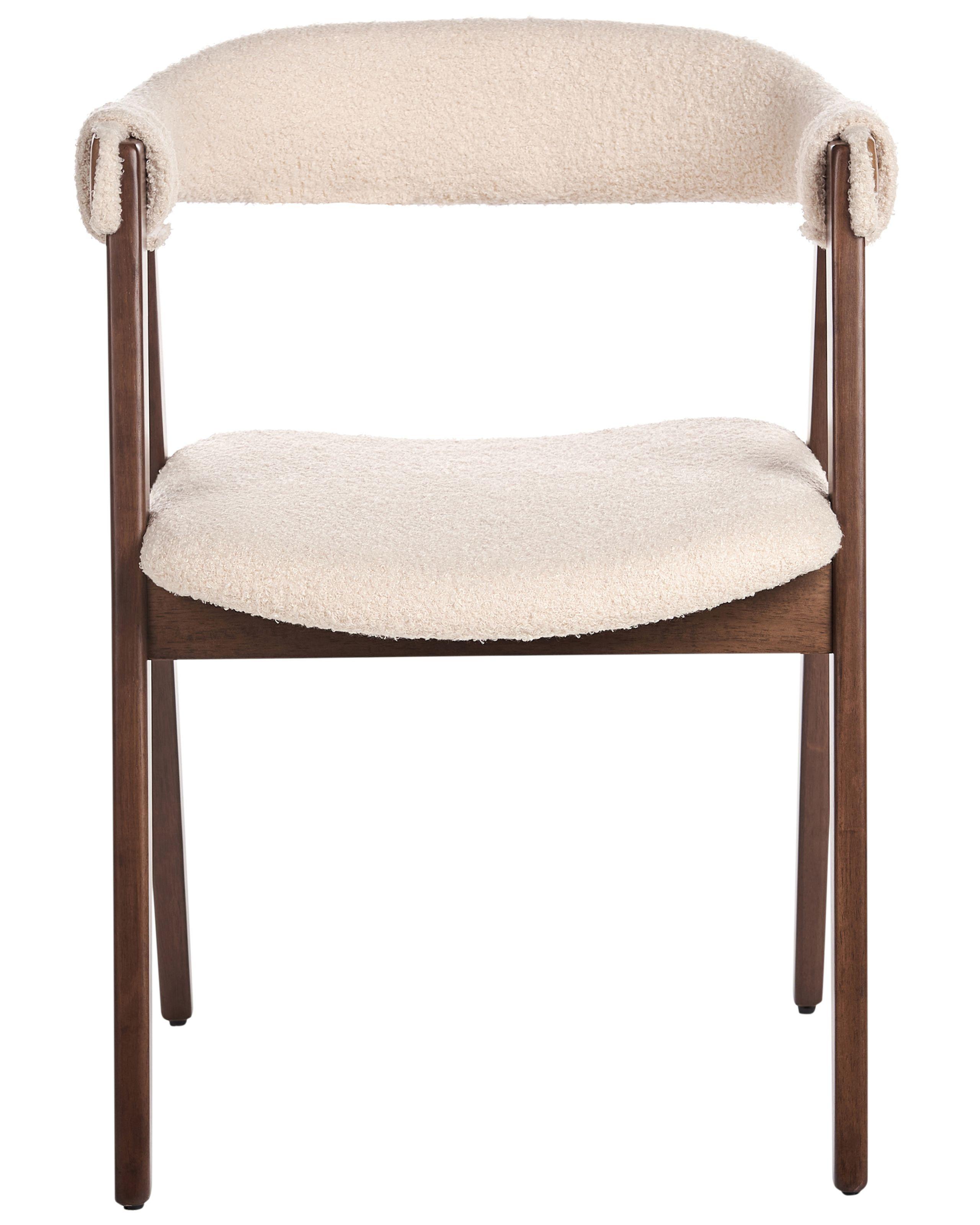 Beliani Esszimmerstuhl 2er Set aus Bouclé Klassisch DAY