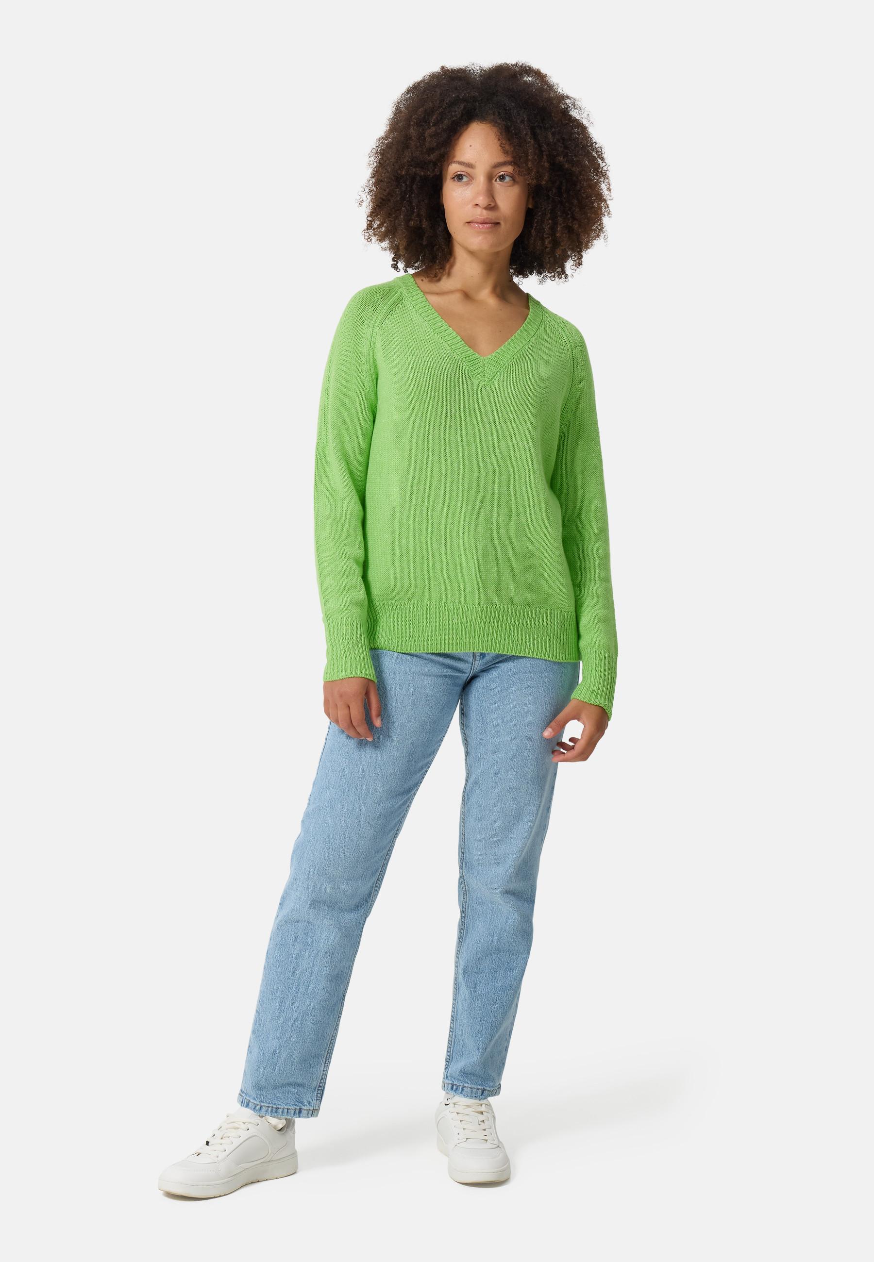 CASH-MERE.CH Seide Kaschmir Oversize Style V-Ausschnitt Pullover