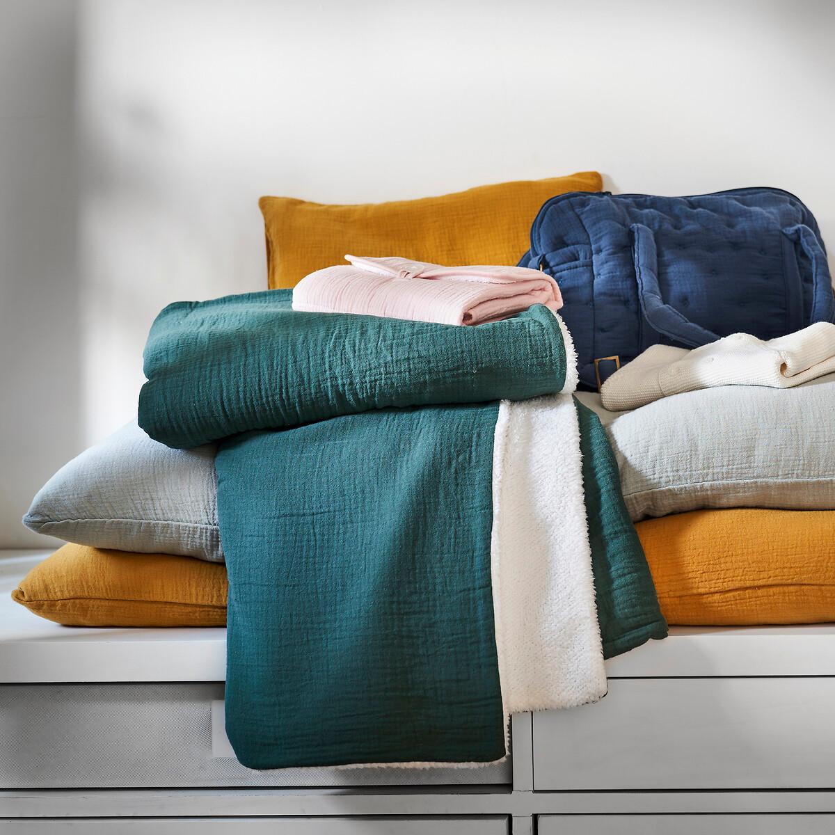 La Redoute Intérieurs Decke Kumla aus Baumwollmusselin & Teddyfleece
