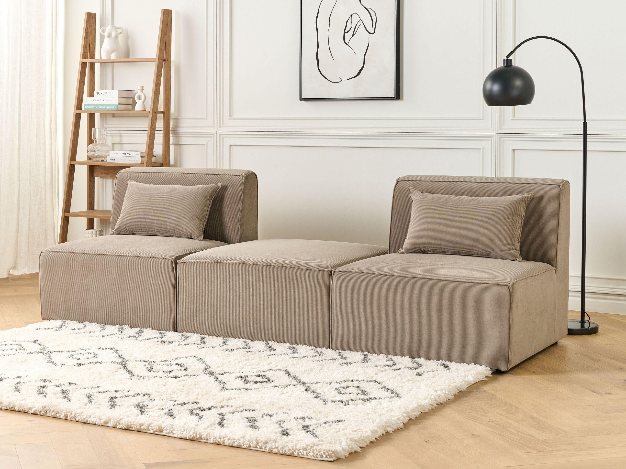 Beliani Sesselmodul aus Cord Modern LEMVIG
