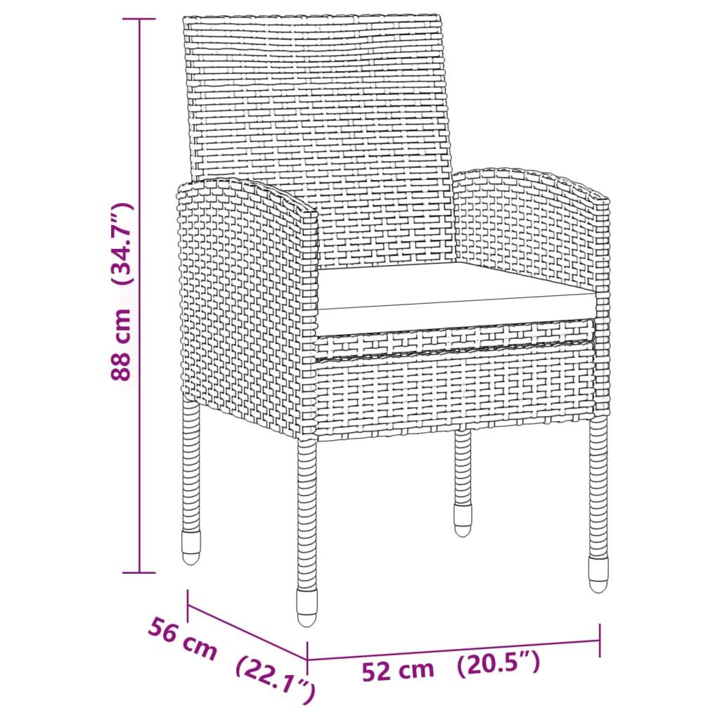 VidaXL Garten essgruppe poly-rattan