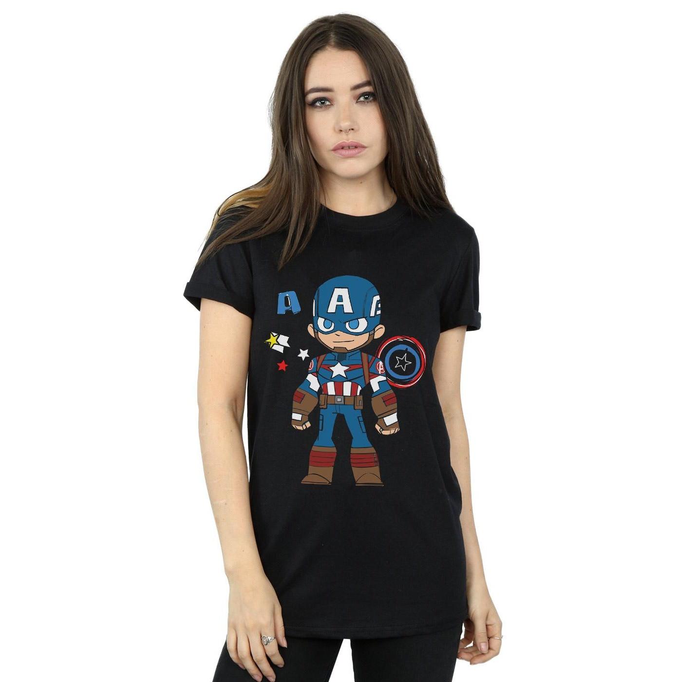 MARVEL Captain America Chibi Grafik T-Shirt