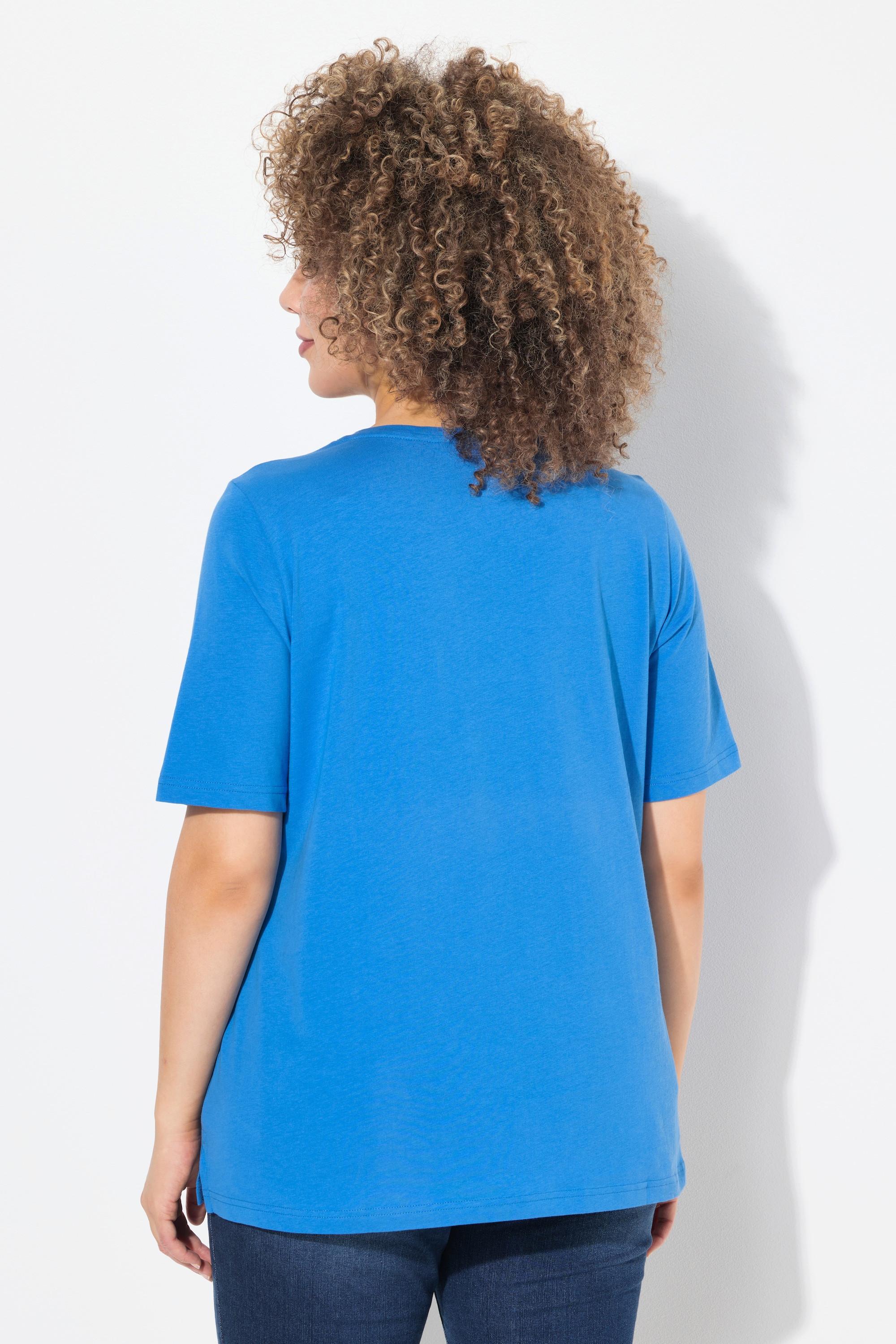 Ulla Popken Classic Muschel V-Ausschnitt Halbarm T-Shirt