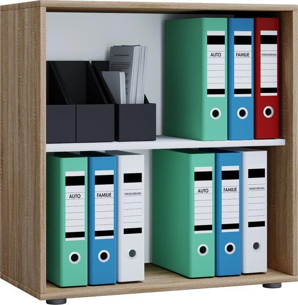 VCM Holz Büro Stand Regal Bücher Ordner Aktenregal Ordnerregal Bücherregal Lona 2f