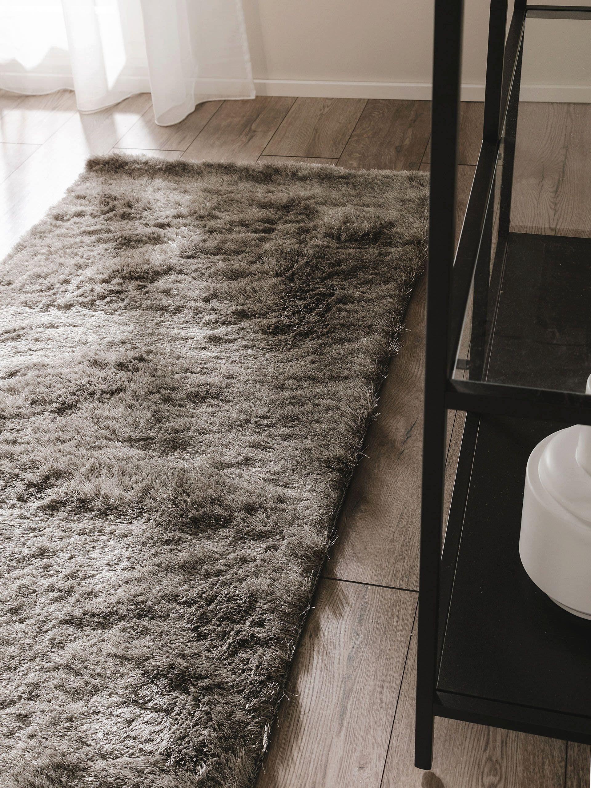 Benuta Hochflorteppich Whisper Grau