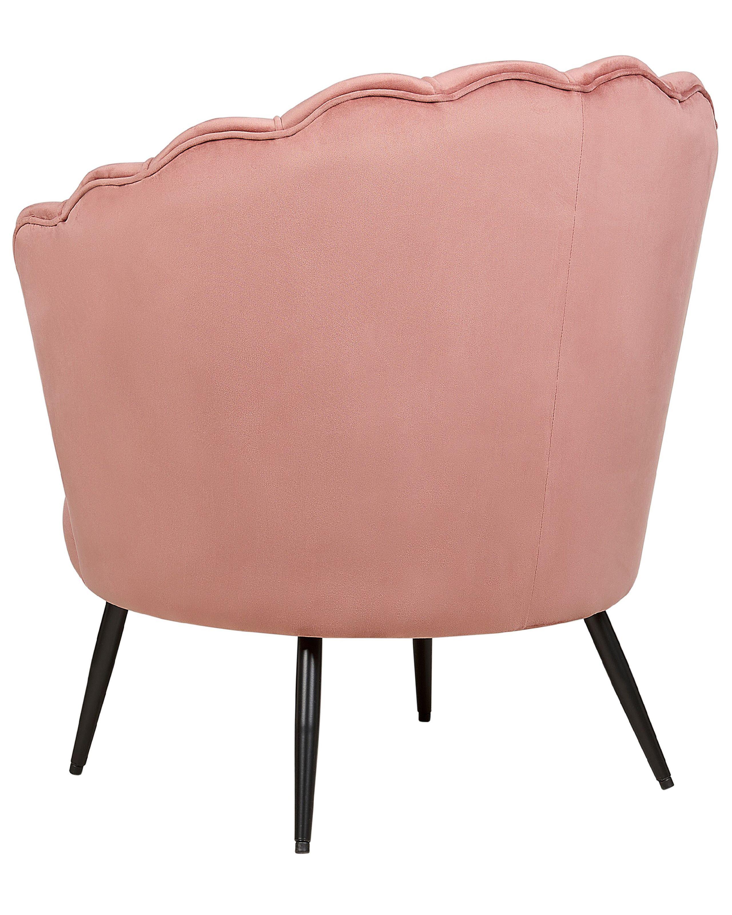 Beliani Sessel aus Samtstoff Retro LOVIKKA