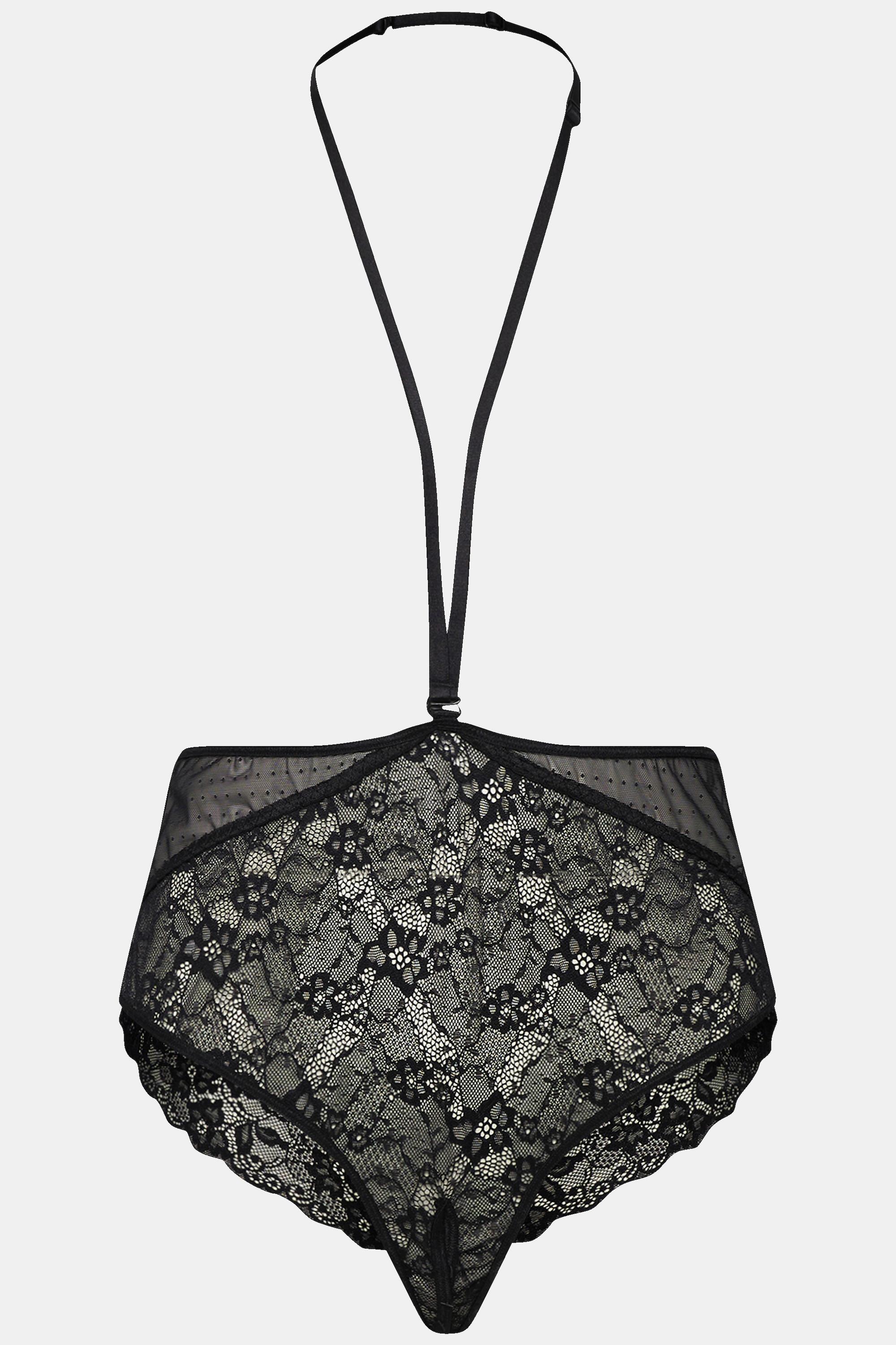 Ulla Popken Brazilian-Slip, Spitze, Straps, Ouvert-Öffnung