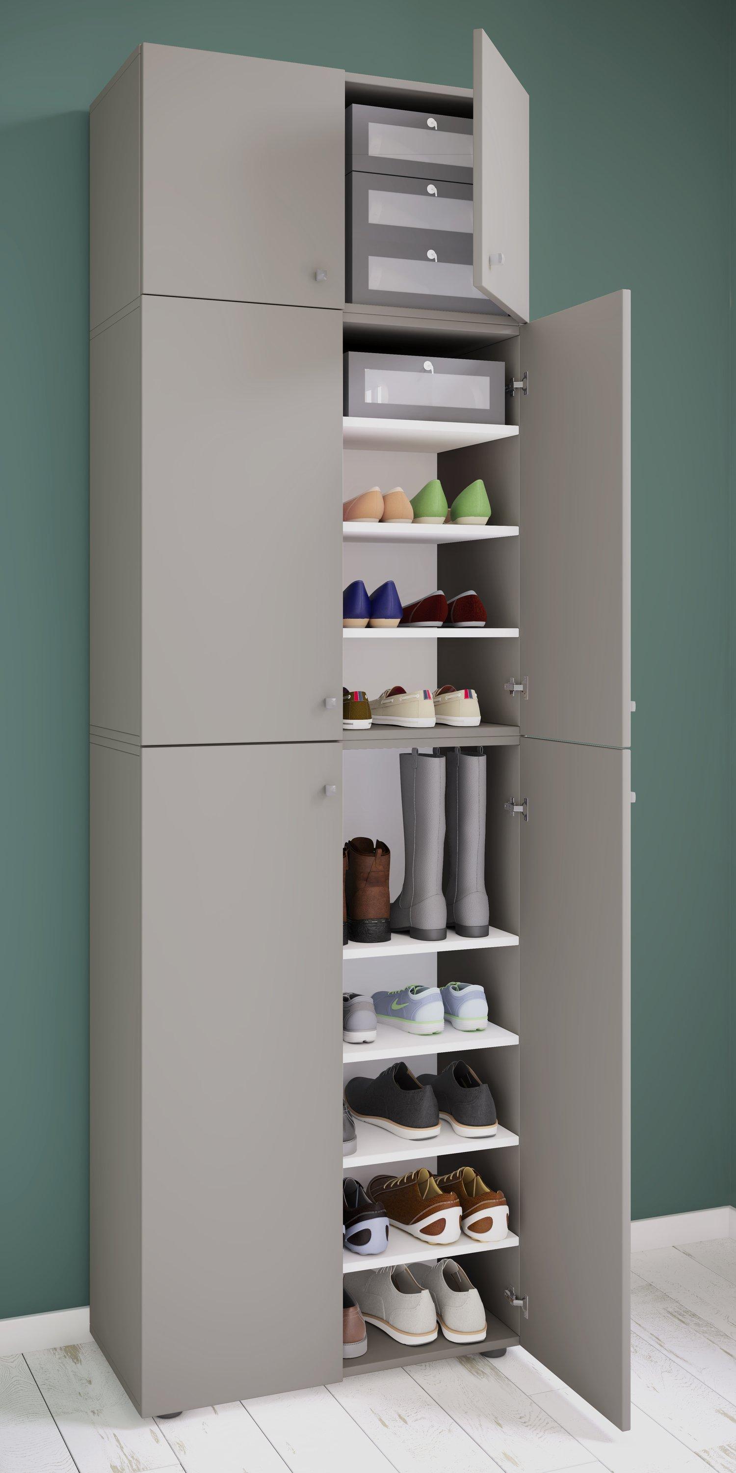 VCM XXL Holz Schuhschrank Kleiderschrank Schrank Schuhe Dielenschrank Lona 9f A