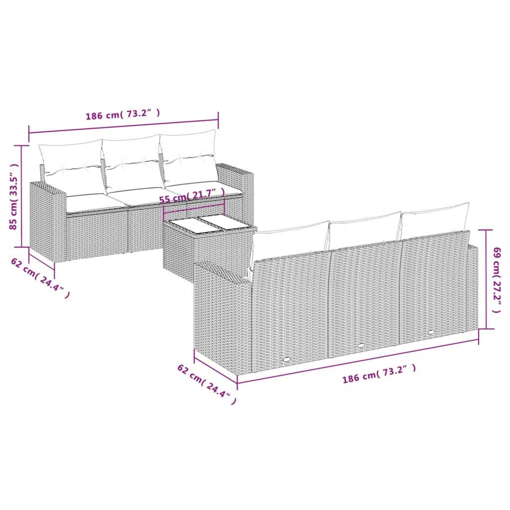 VidaXL Garten sofagarnitur poly-rattan