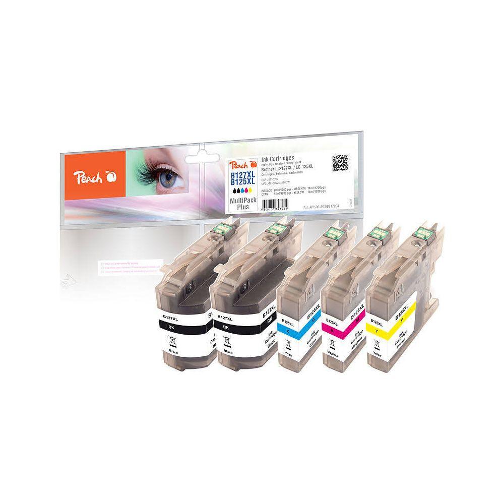 Peach Tintenset Bher LC-127XL C, M, Y, 2x BK