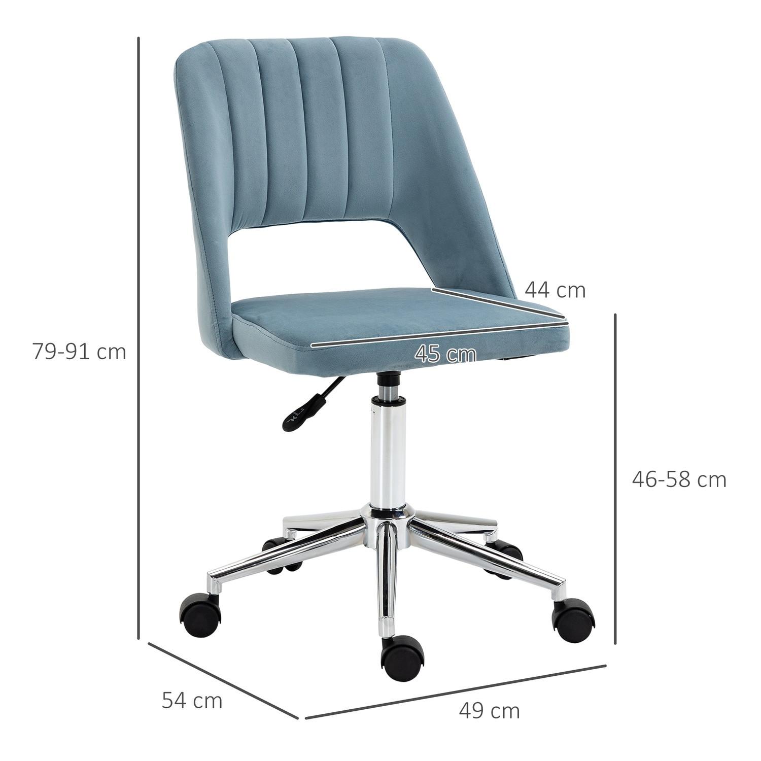 Northio Bürostuhl Drehstuhl Schreibtischstuhl Höhenverstellbar 360° Drehbar Jakobsmuschel Design Schaumstoff Samt Polyester