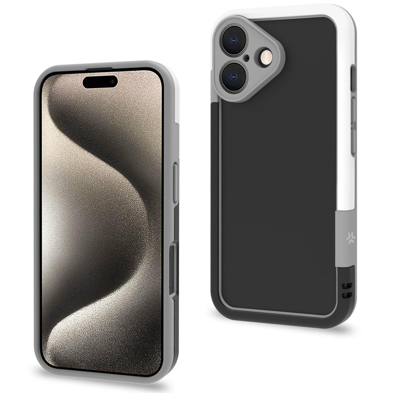 Celly Bumper iPhone 16 Schwarz/Weiß