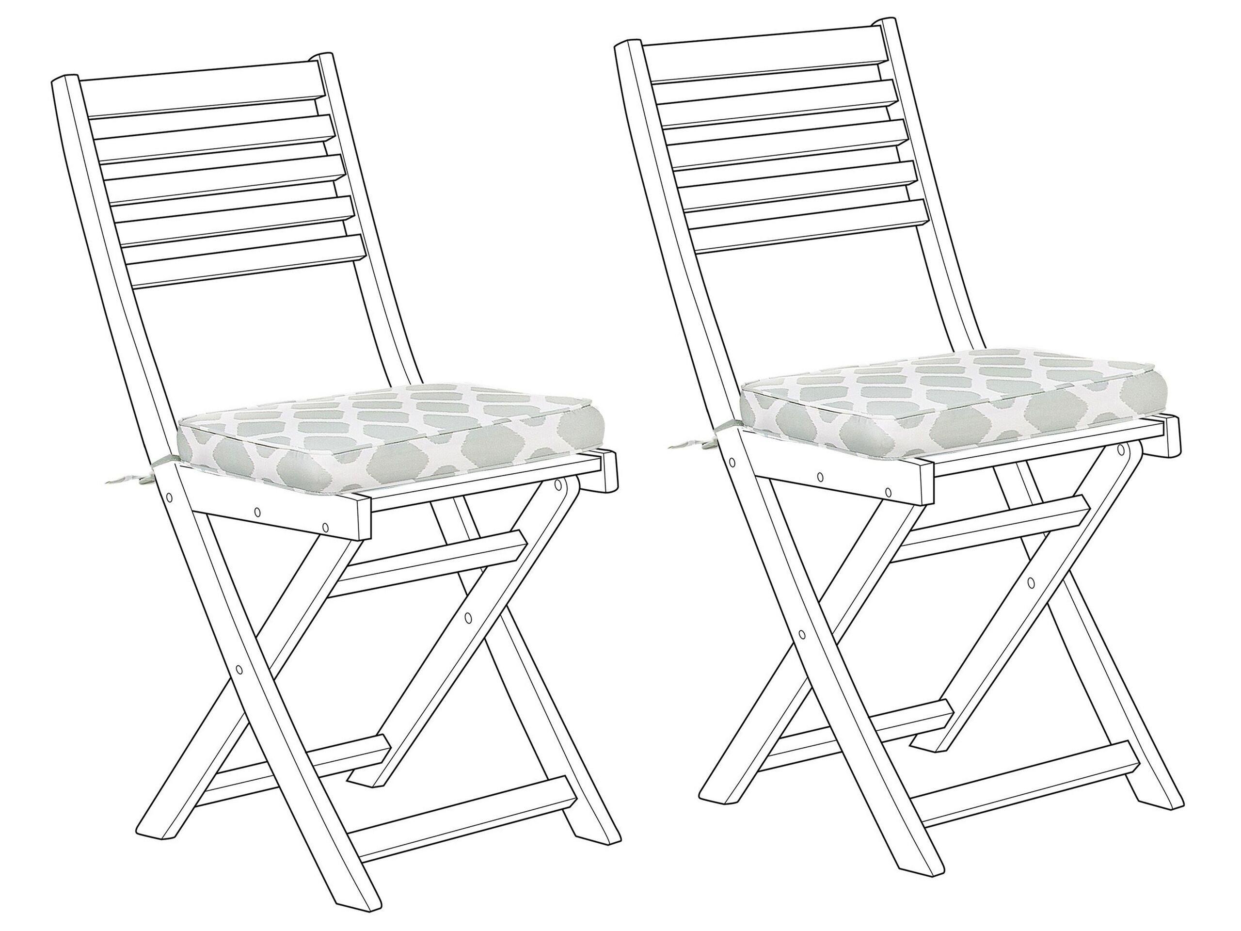 Beliani Gartenstuhlkissen 2er Set aus Polyester Modern FIJI