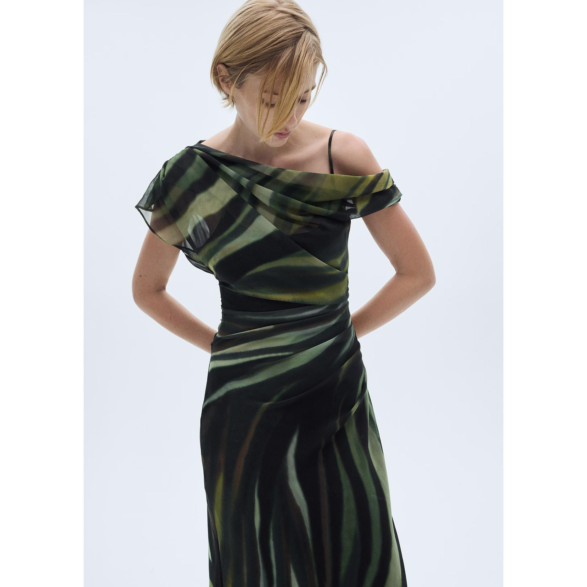 MANGO DONNY Bedrucktes Flared Kleid