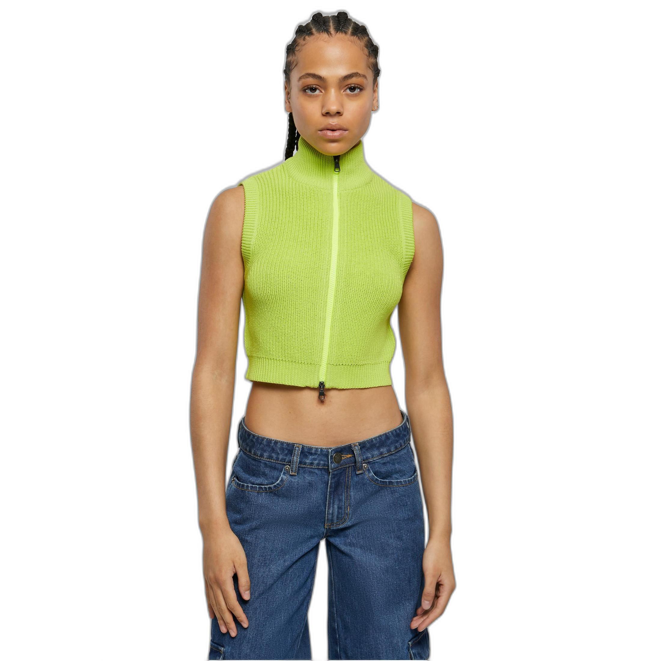 URBAN CLASSICS ärellose kurze strickjacke, daen