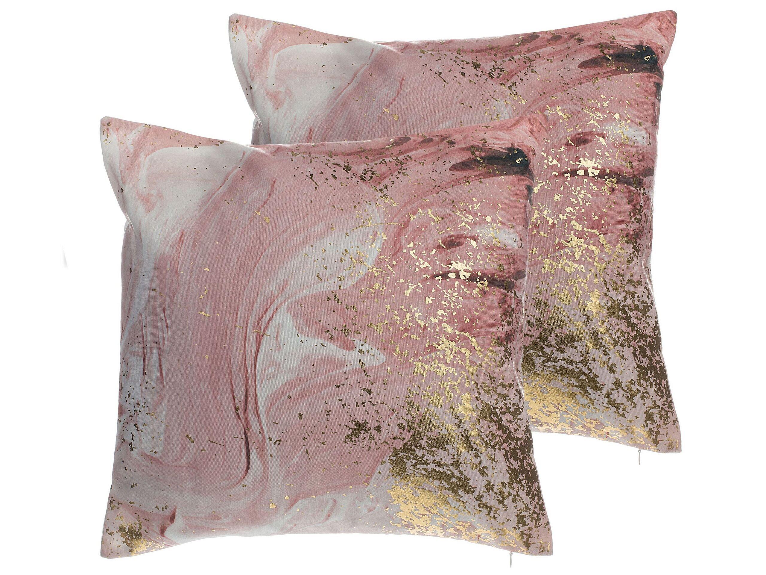 Beliani Dekokissen 2er Set aus Polyester Modern LANTANA