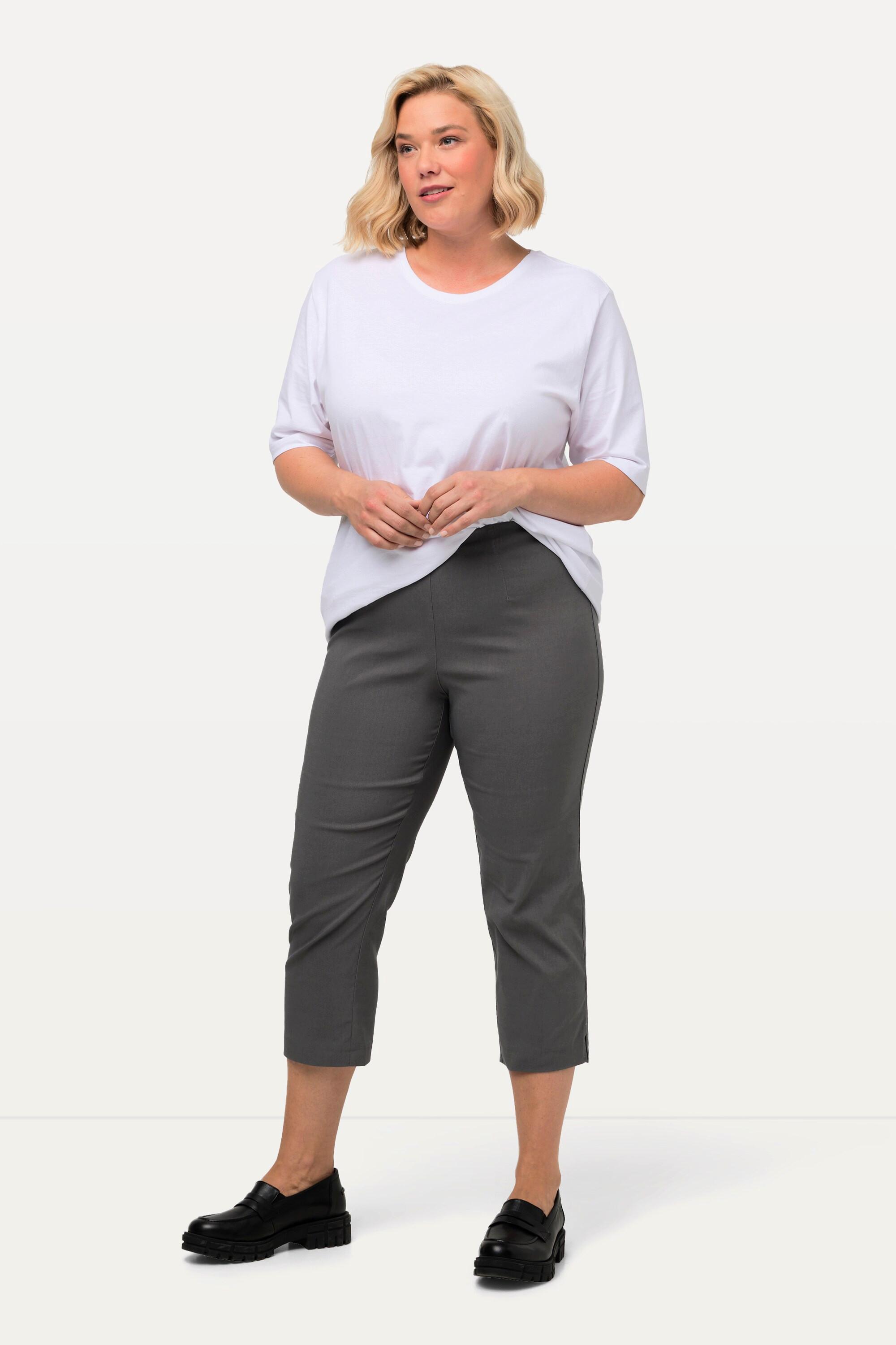 Ulla Popken Bengalinhose wadenlang mit Elastikbund