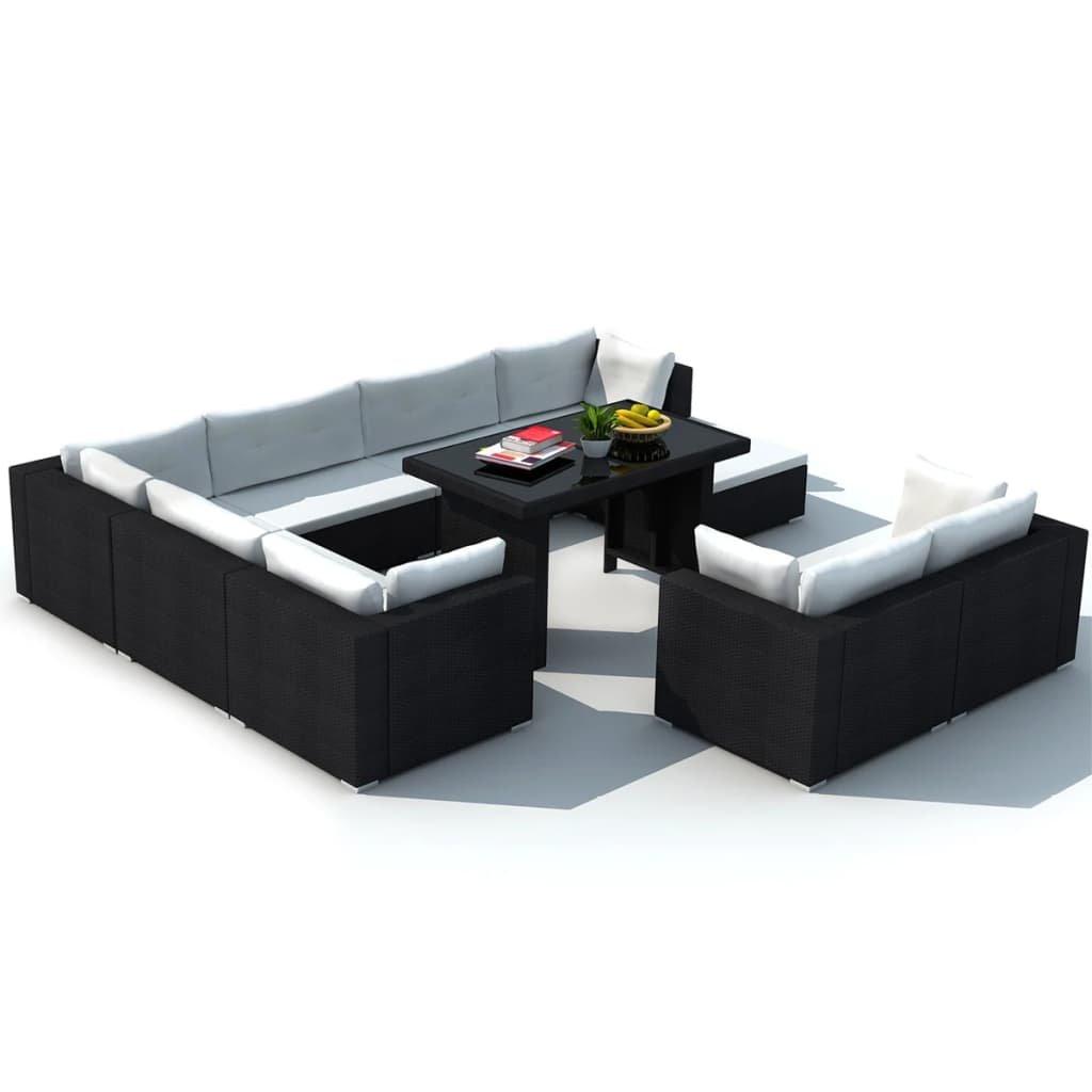 VidaXL Esstisch und stühle poly-rattan