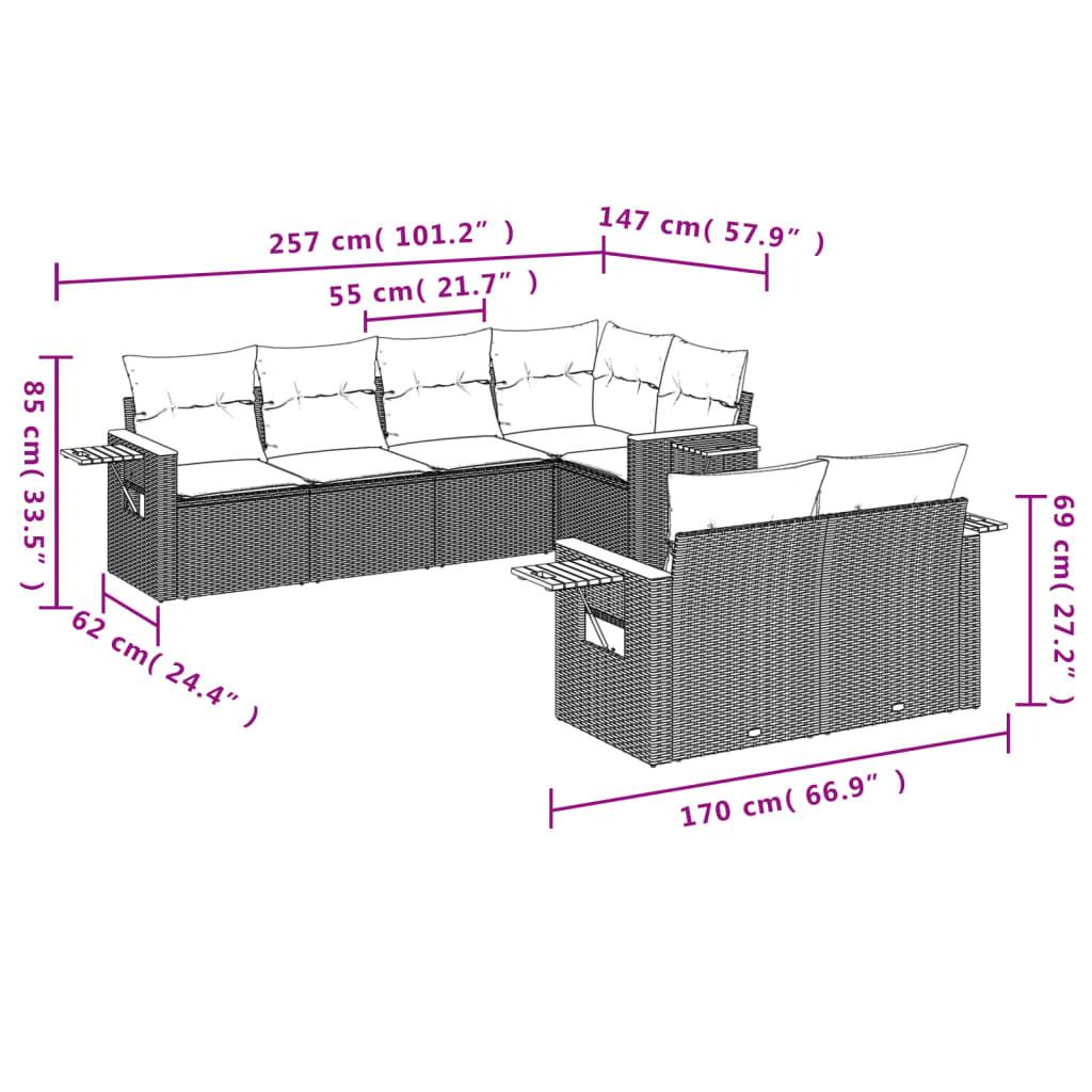 VidaXL Garten sofagarnitur poly-rattan