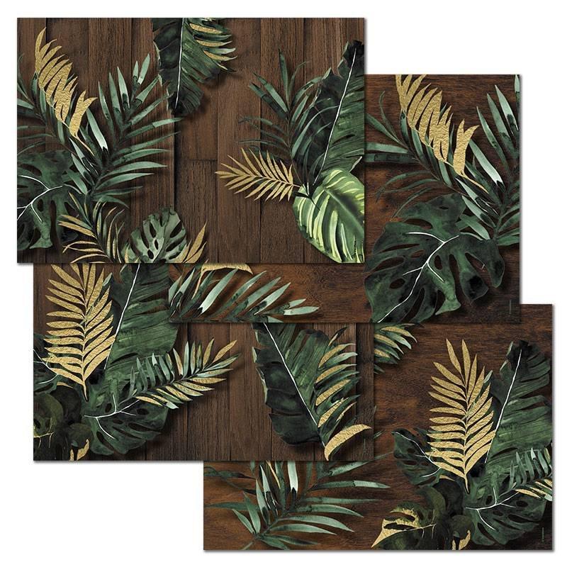 trendform Papiertischset TROPICAL GOLD 4 Sujets à 12 Blatt