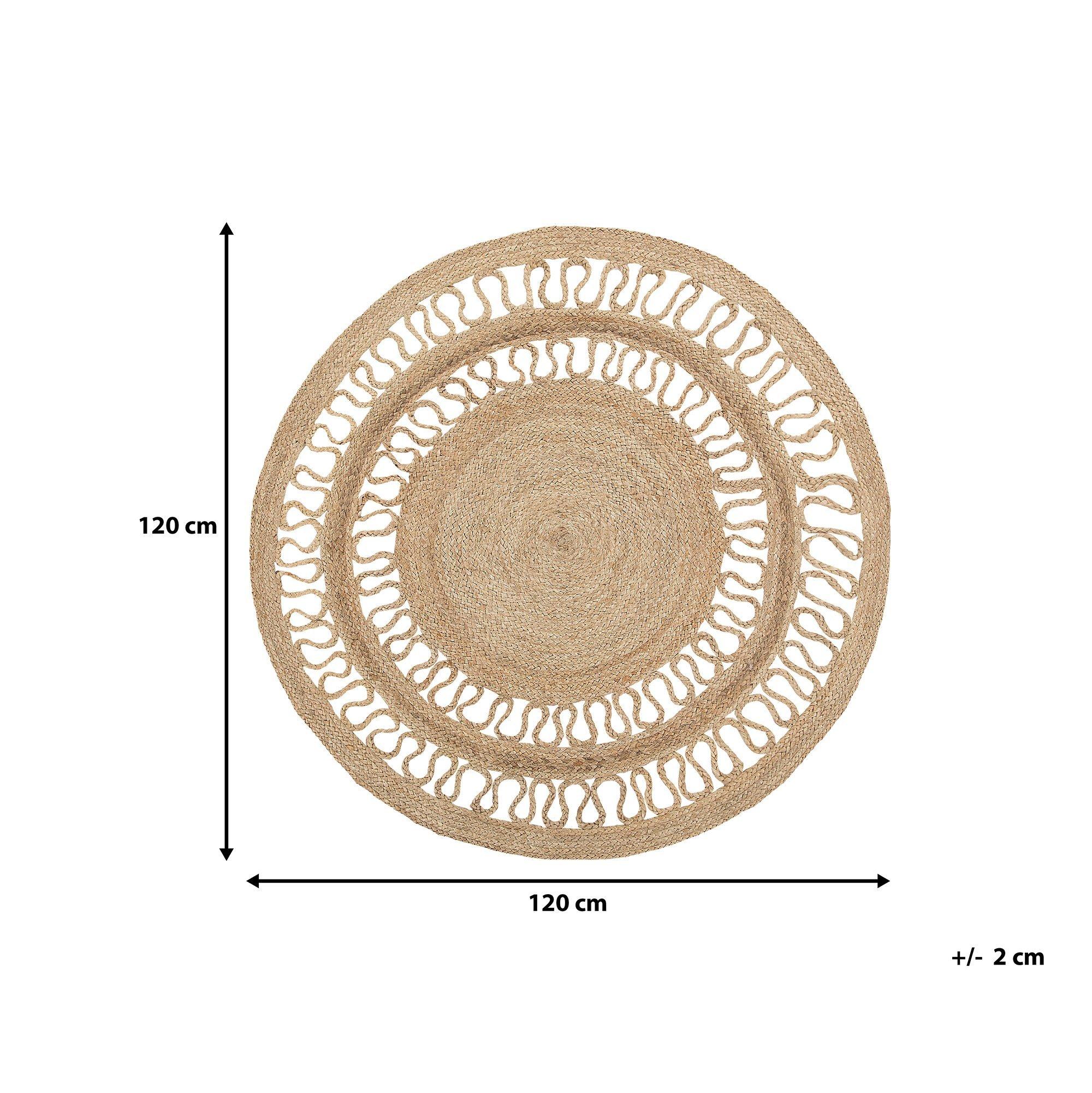Beliani Teppich aus Jute Boho DIKILI