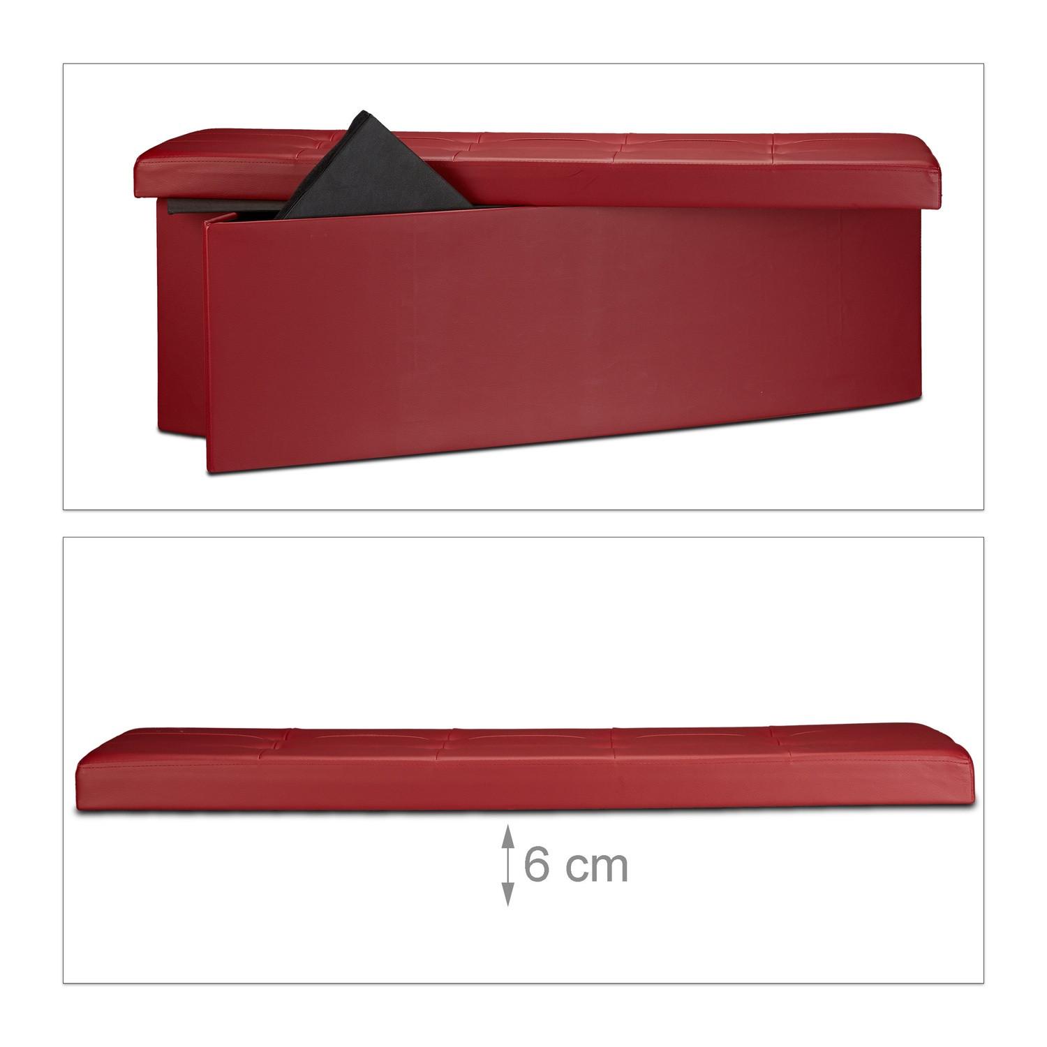 B2X Klappbare Aufbewahrungsbank aus Kunstleder