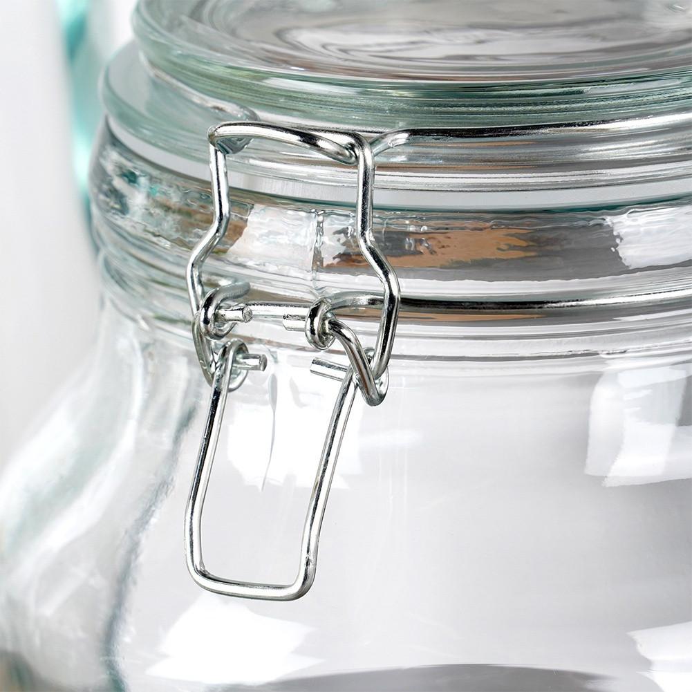 Orion Glasgefäß mit Herzmuster und luftdichtem Patentverschluss
