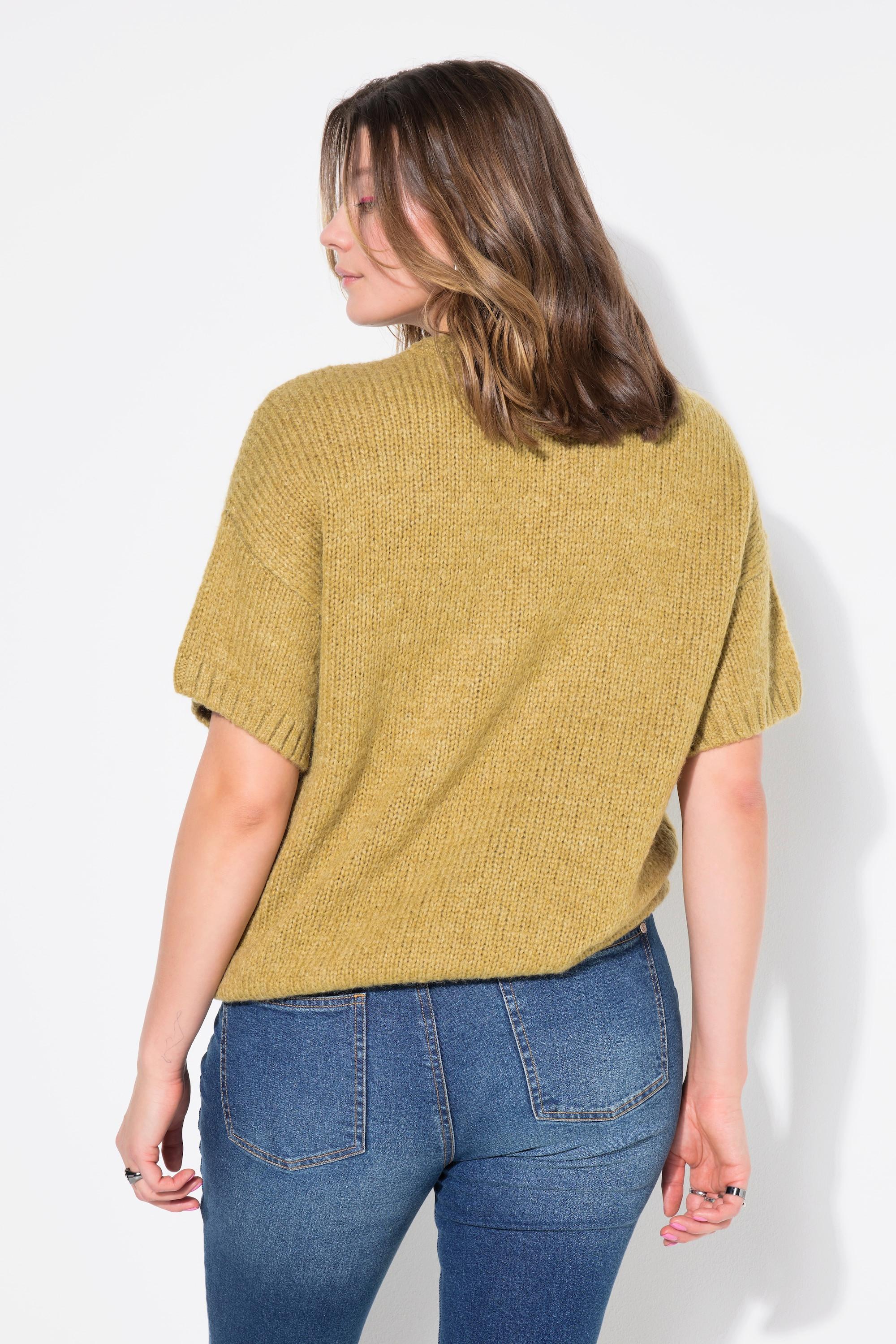 Studio Untold Pullover, Oversize Shape, Fancy-Strick, Halbarm