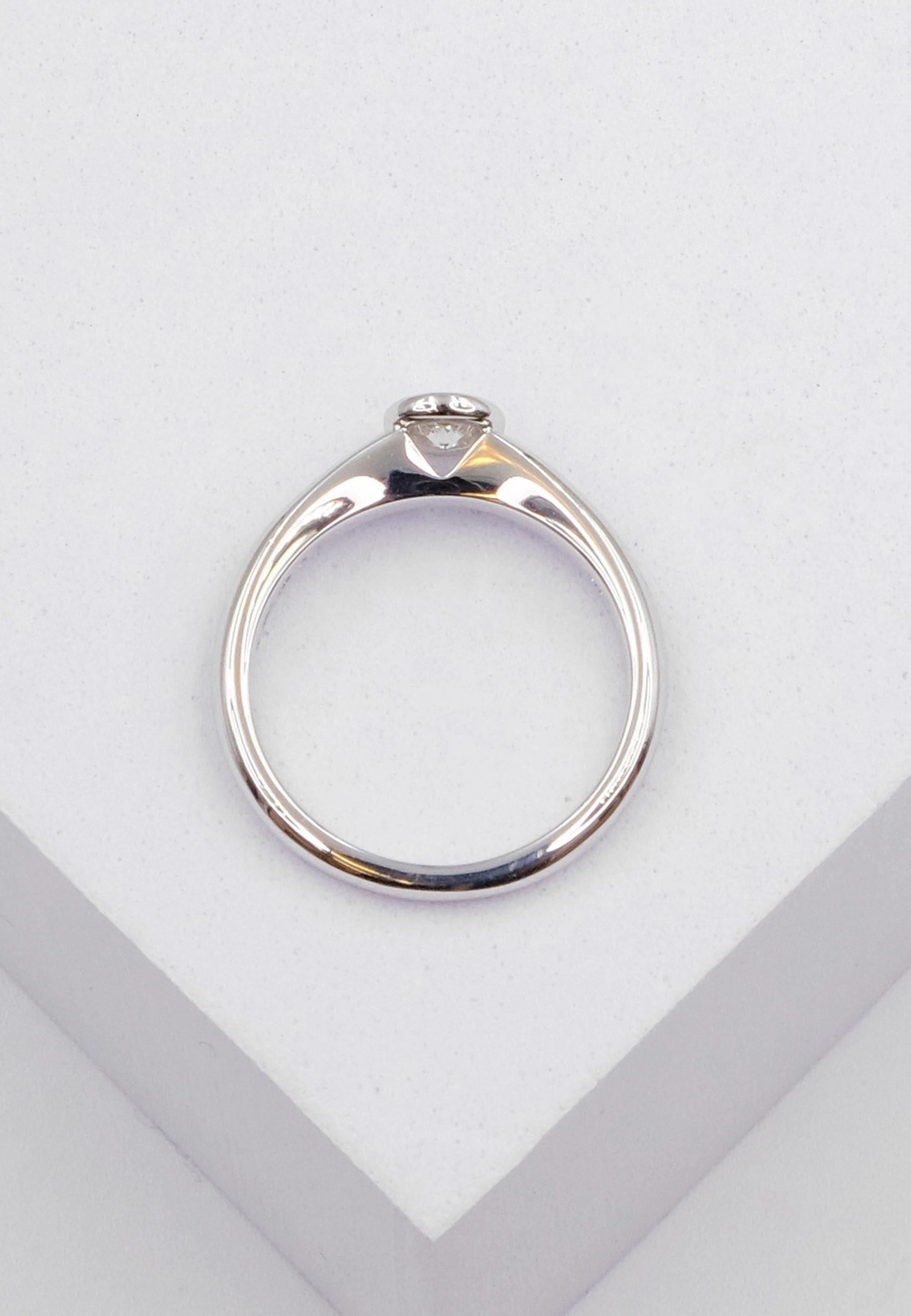 MUAU Schmuck Solitaire Ring Diamant 0.20ct. Weissgold 750