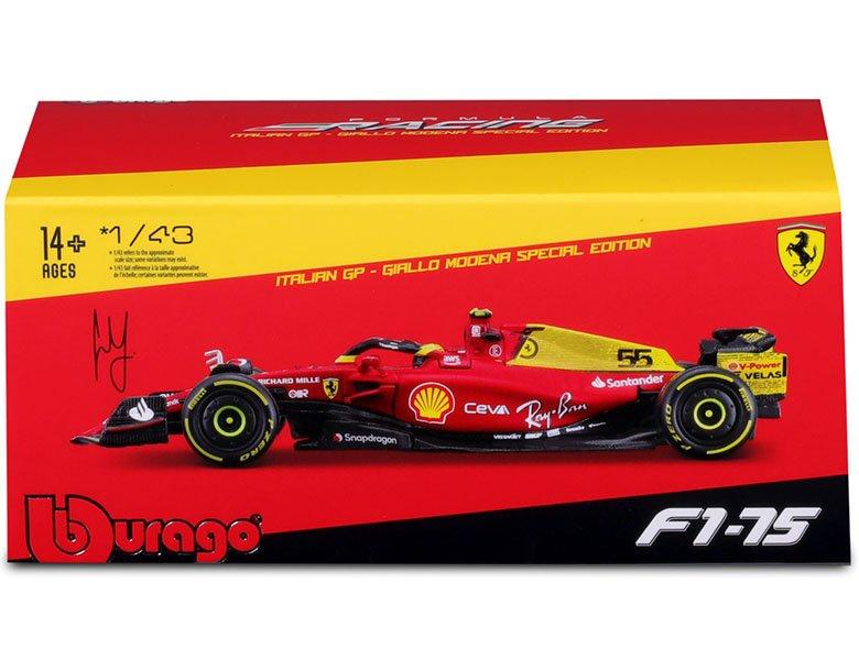 bburago 1:43 Ferrari F1-75 Special Edition Sainz 2022