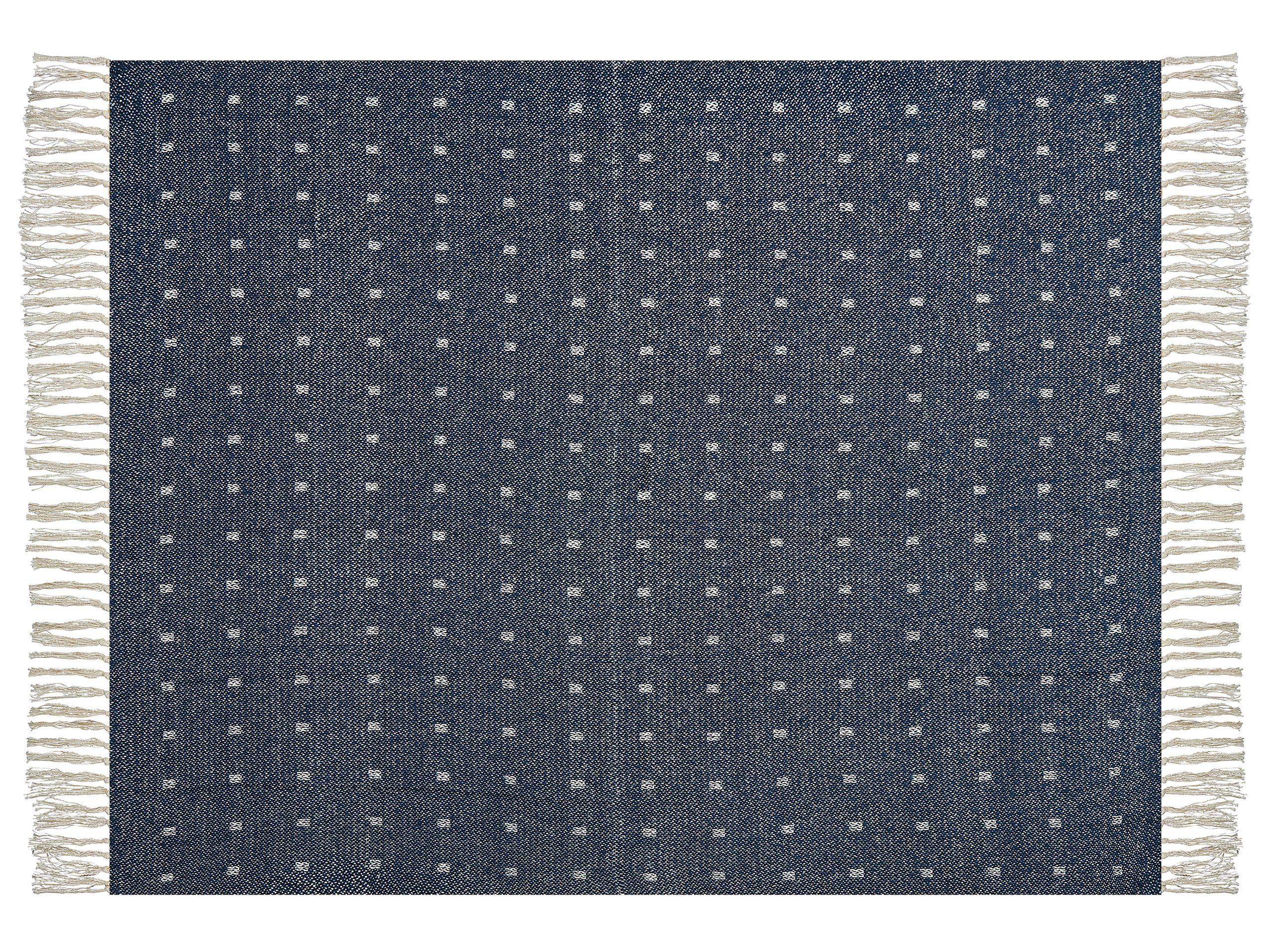 Beliani Kuscheldecke aus Baumwolle Klassisch TAARI