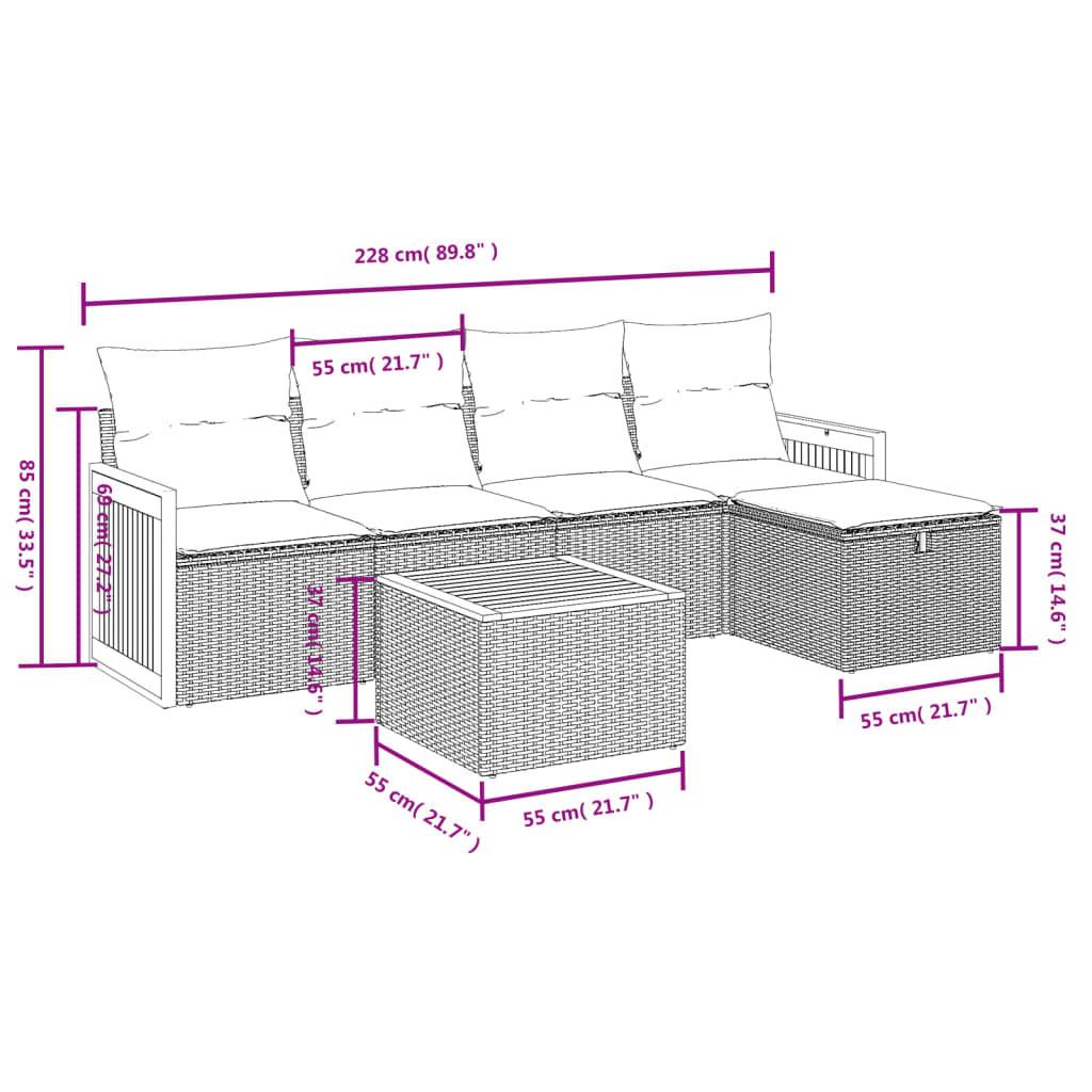 VidaXL Garten sofagarnitur poly-rattan