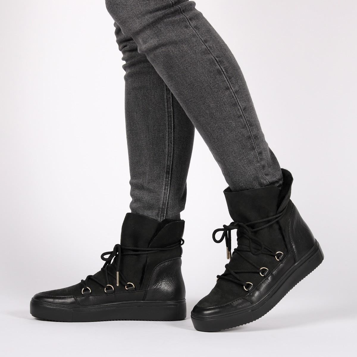 Blackstone hohe damenstiefel - fur