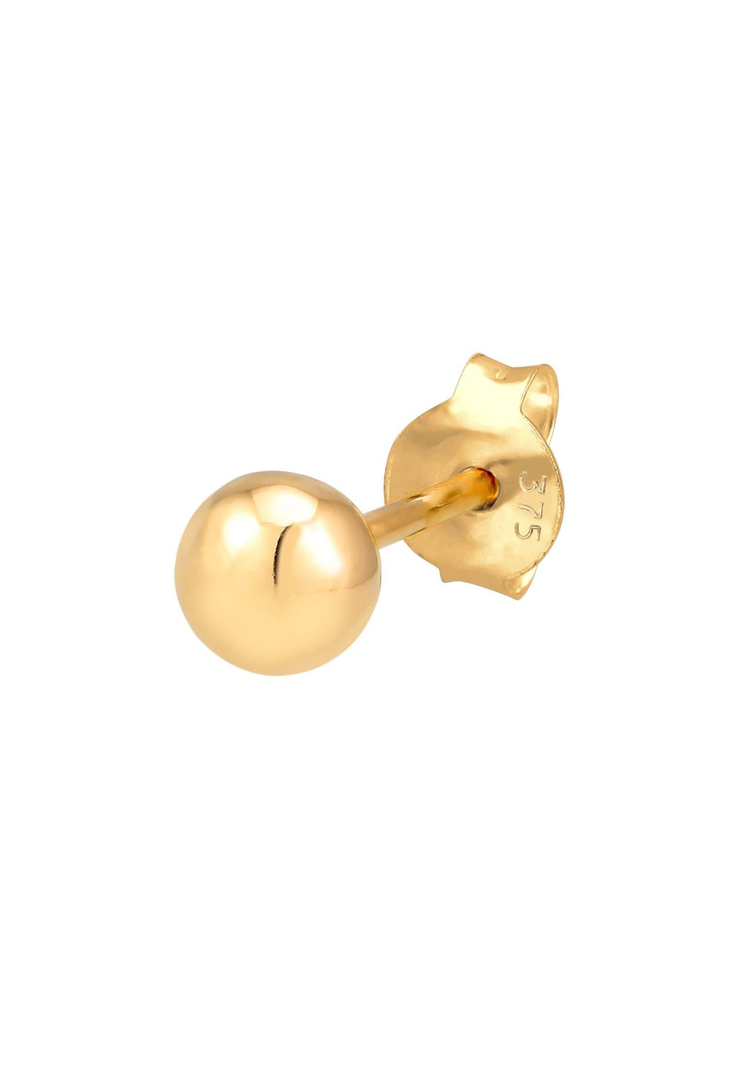 Elli Ohrringe Single Ohrstecker Kugel Ball 375 Gelbgold